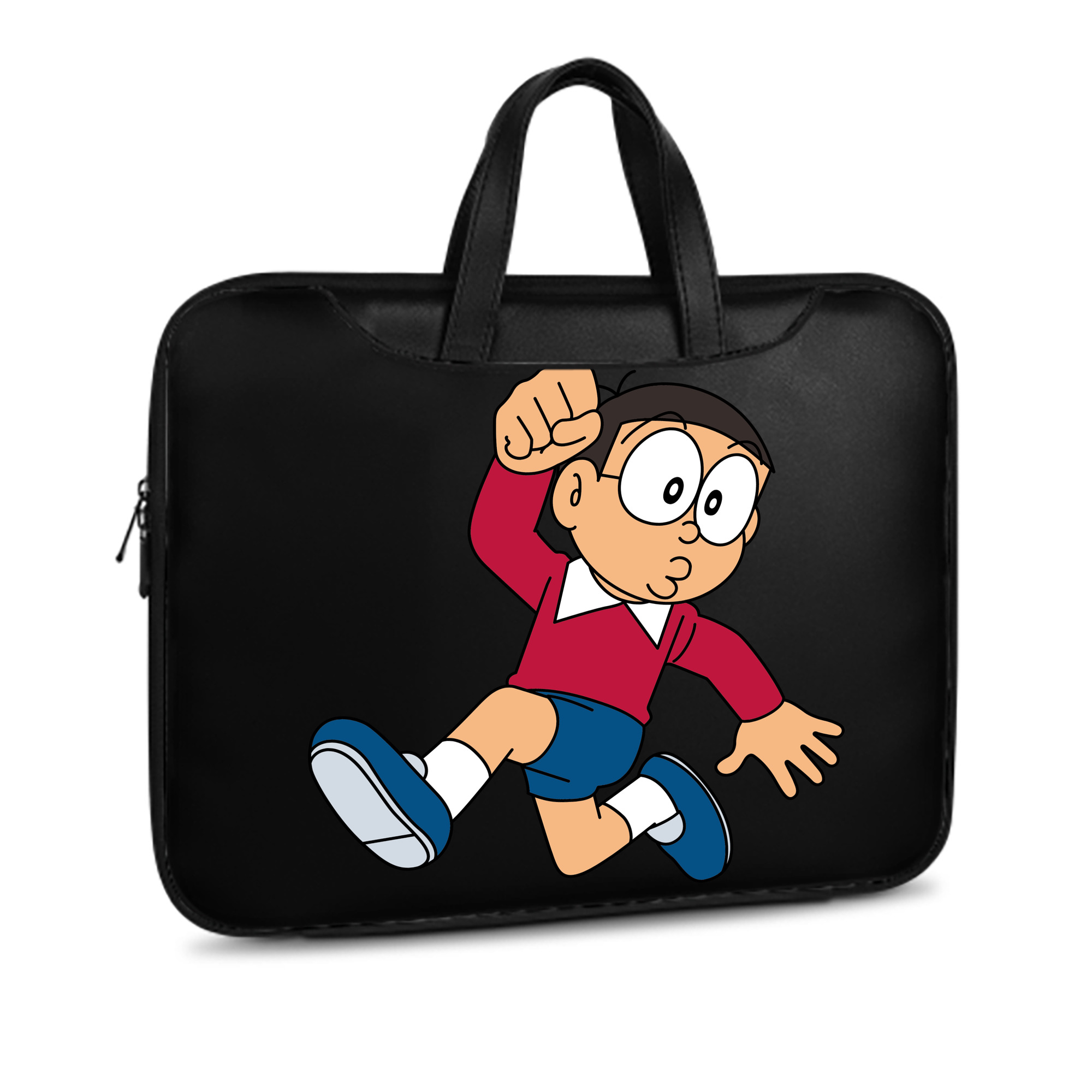 （画像用） ドラえもん 野比 のび太 Doraemon Nobita Nobi レザーラップトップバッグ　ノートパソコンケース