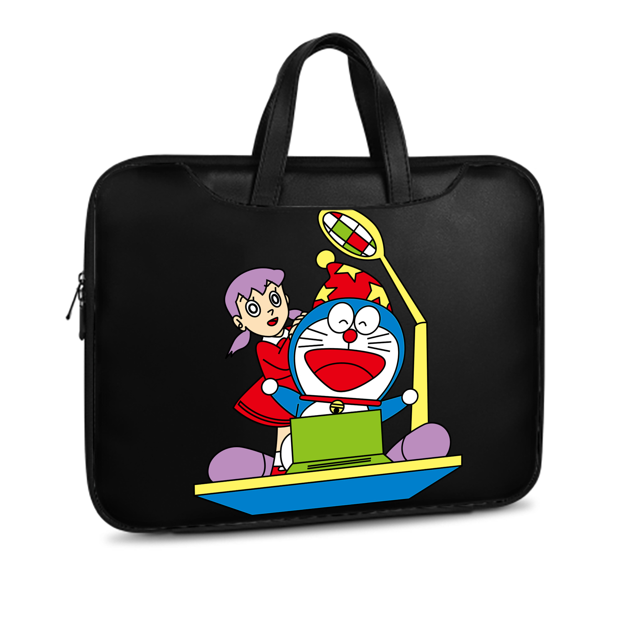 （画像用） ドラえもん みなもと しずか Doraemon Shizuka Minamoto レザーラップトップバッグ　ノートパソコンケース