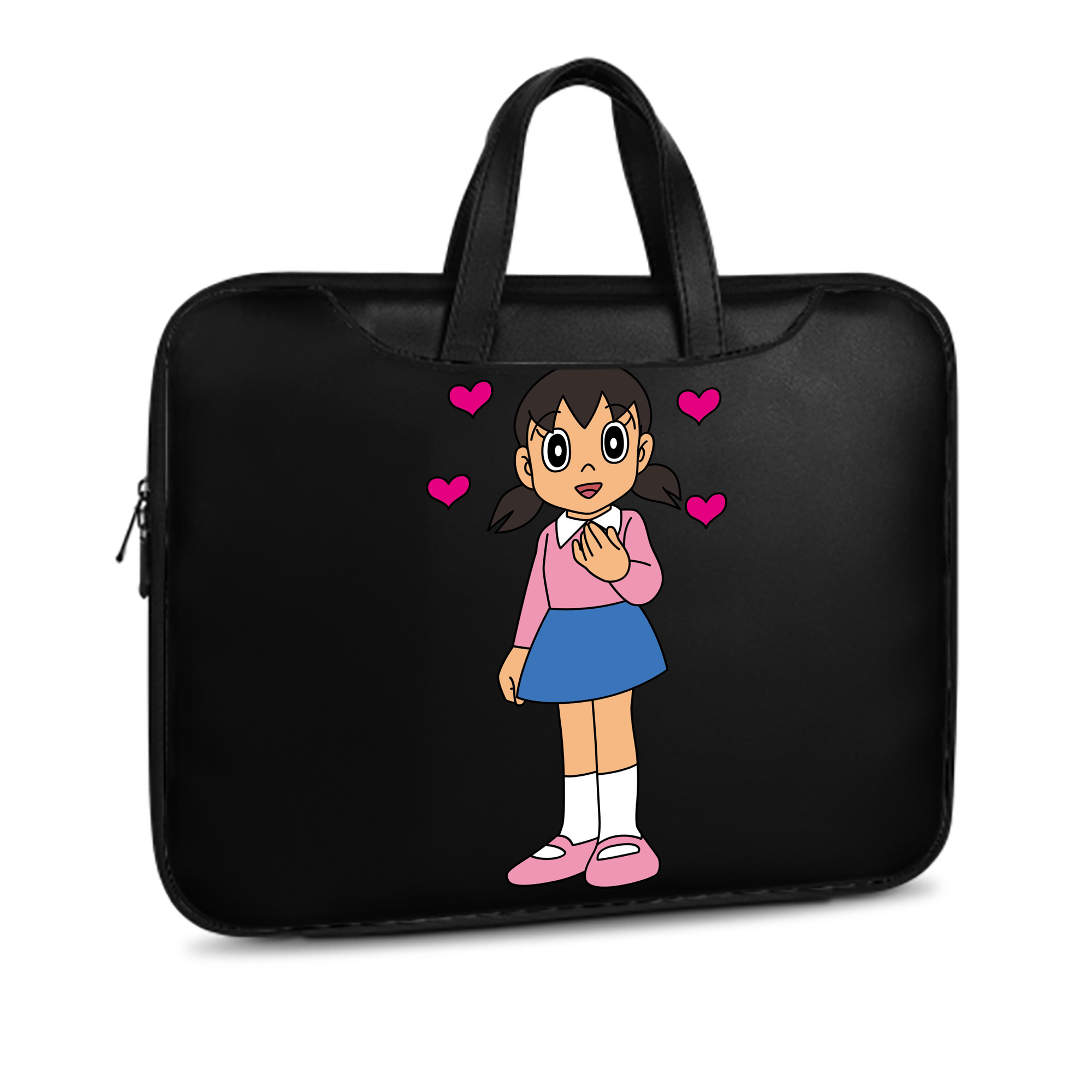 （画像用） ドラえもん みなもと しずか Doraemon Shizuka Minamoto レザーラップトップバッグ　ノートパソコンケース