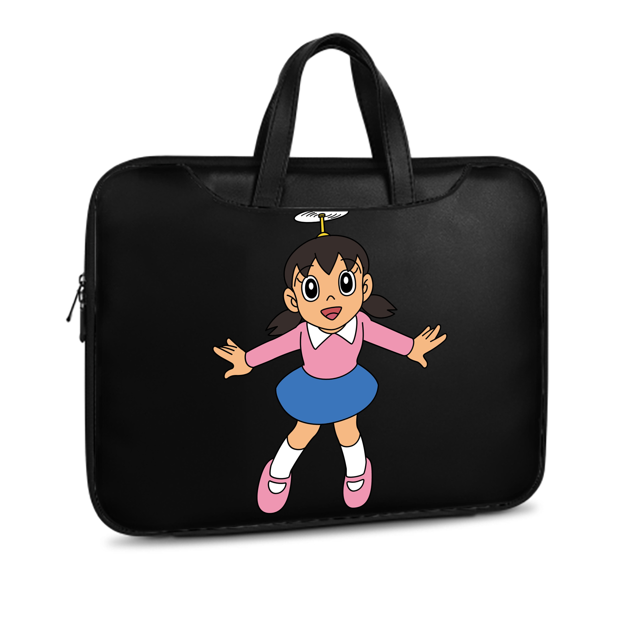 （画像用） ドラえもん みなもと しずか Doraemon Shizuka Minamoto レザーラップトップバッグ　ノートパソコンケース