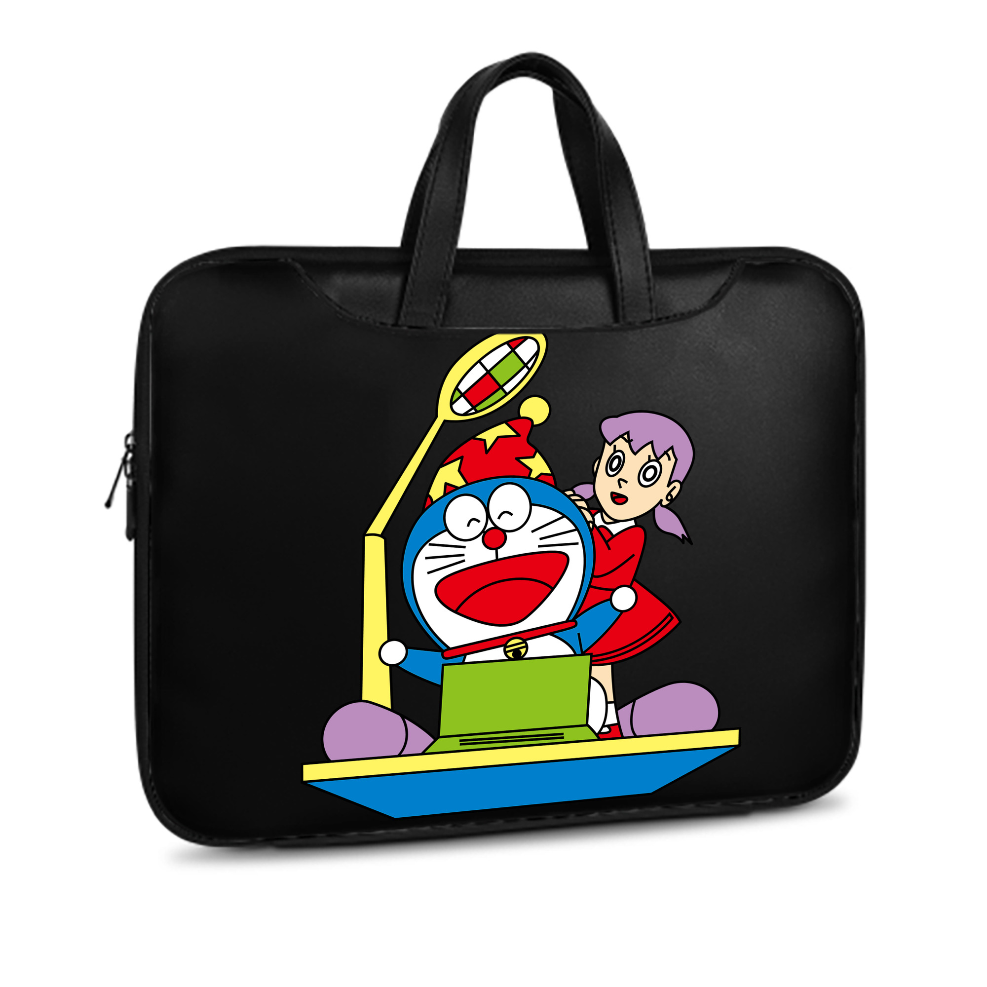 （画像用） ドラえもん みなもと しずか Doraemon Shizuka Minamoto レザーラップトップバッグ　ノートパソコンケース