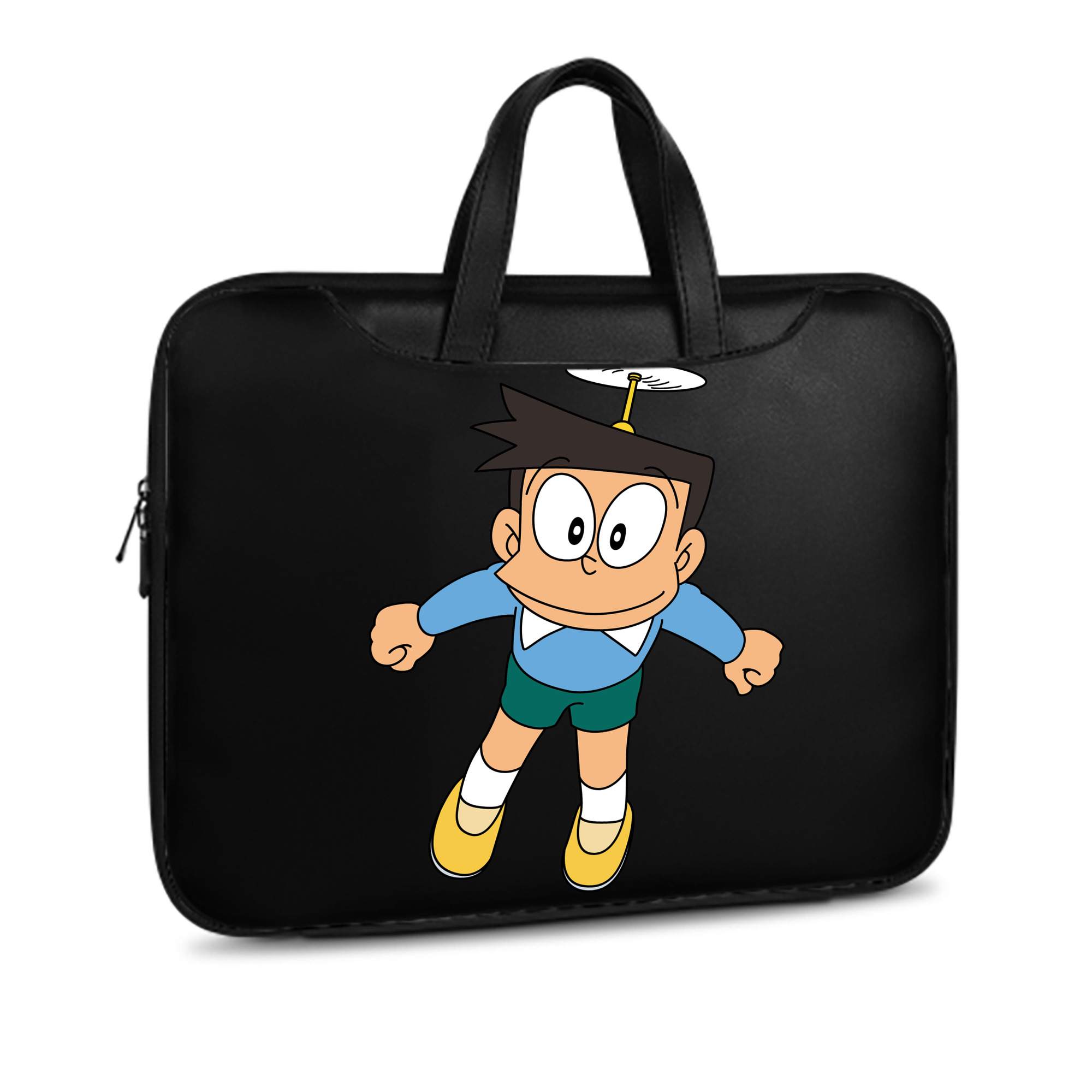 （画像用） ドラえもん 骨川 スネ夫 Doraemon Honekawa Suneo レザーラップトップバッグ　ノートパソコンケース
