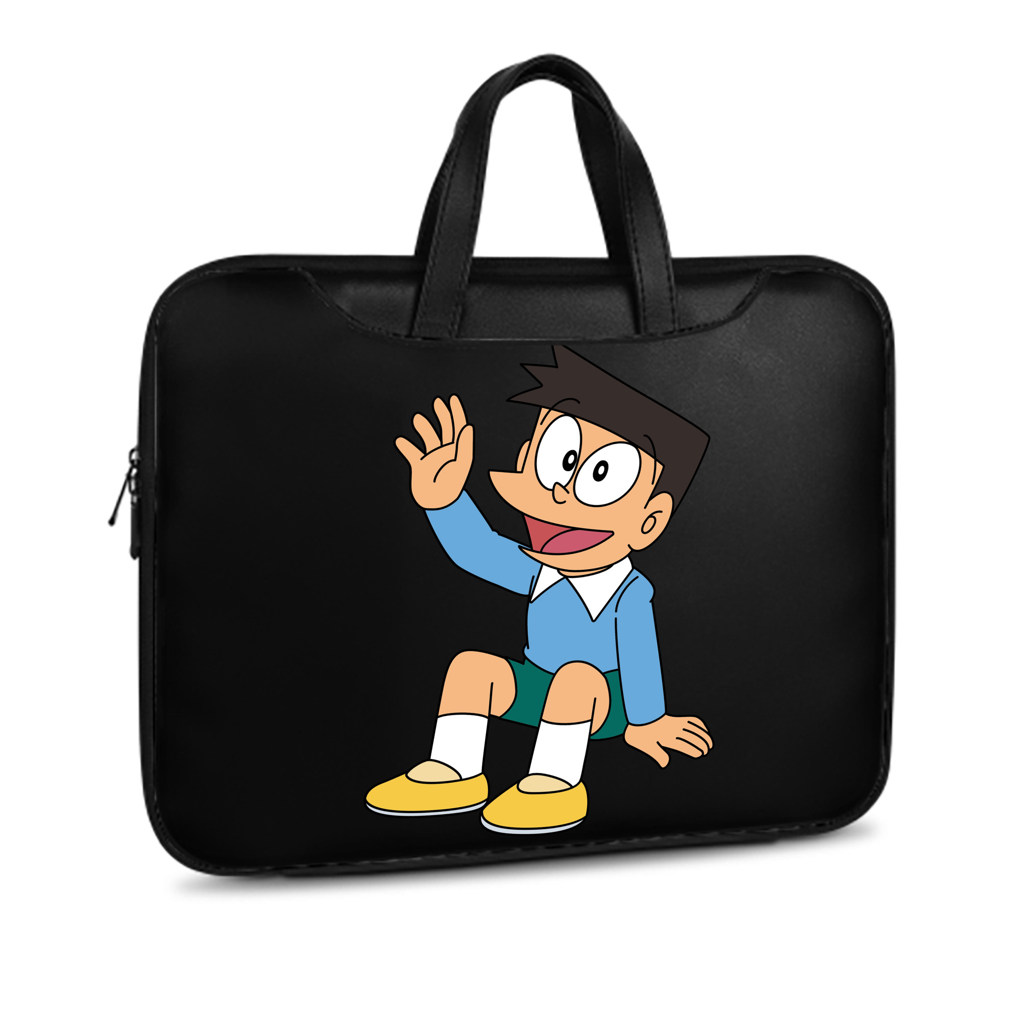 （画像用） ドラえもん 骨川 スネ夫 Doraemon Honekawa Suneo レザーラップトップバッグ　ノートパソコンケース