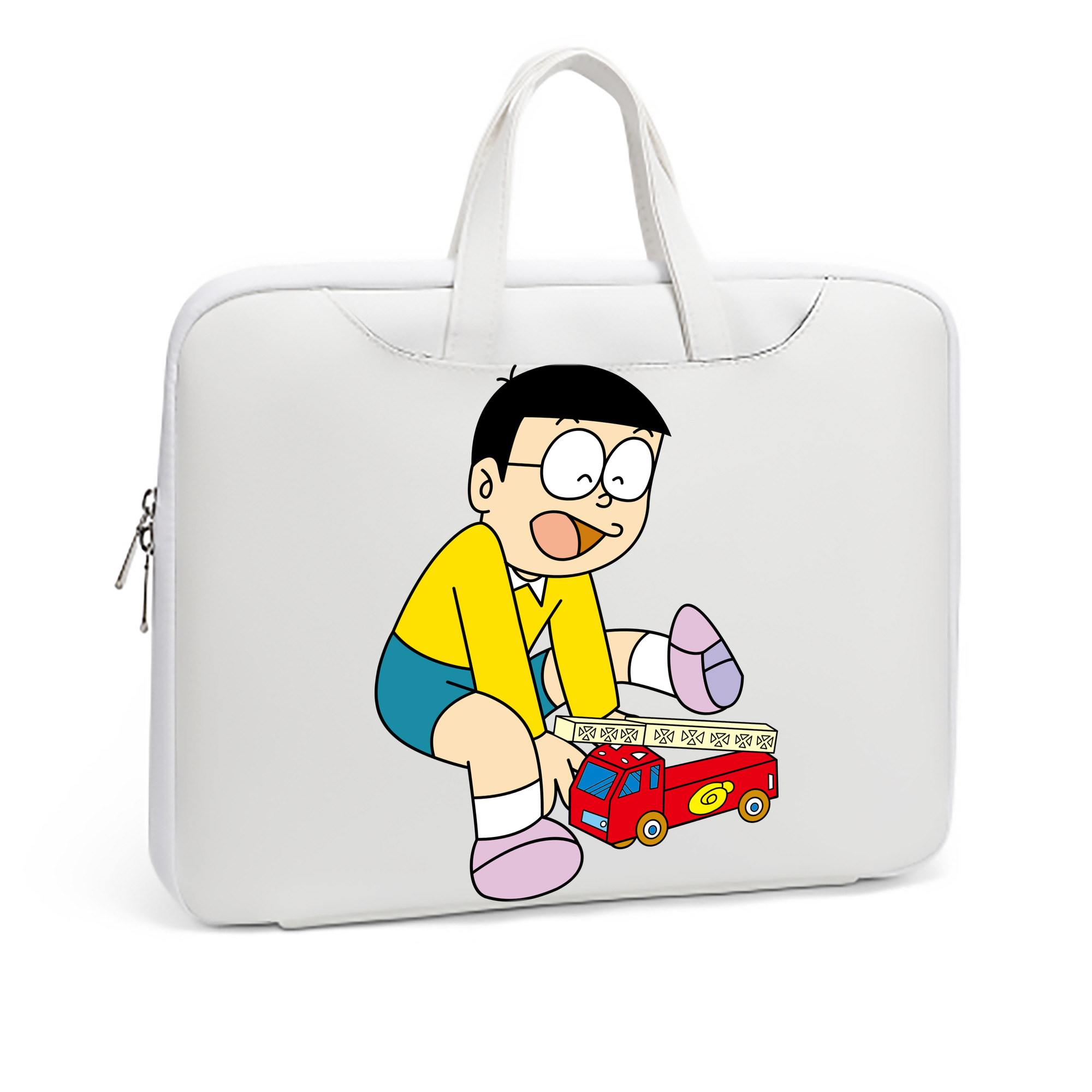（画像用） ドラえもん 野比 のび太 Doraemon Nobita Nobi レザーラップトップバッグ　ノートパソコンケース