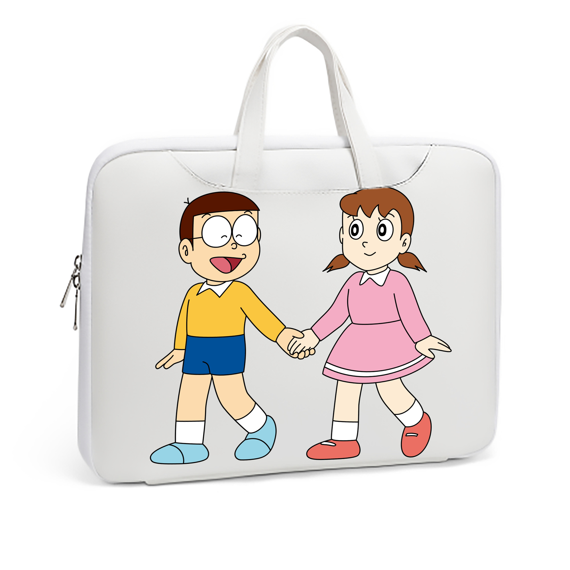 （画像用） ドラえもん 野比 のび太 Doraemon Nobita Nobi レザーラップトップバッグ　ノートパソコンケース