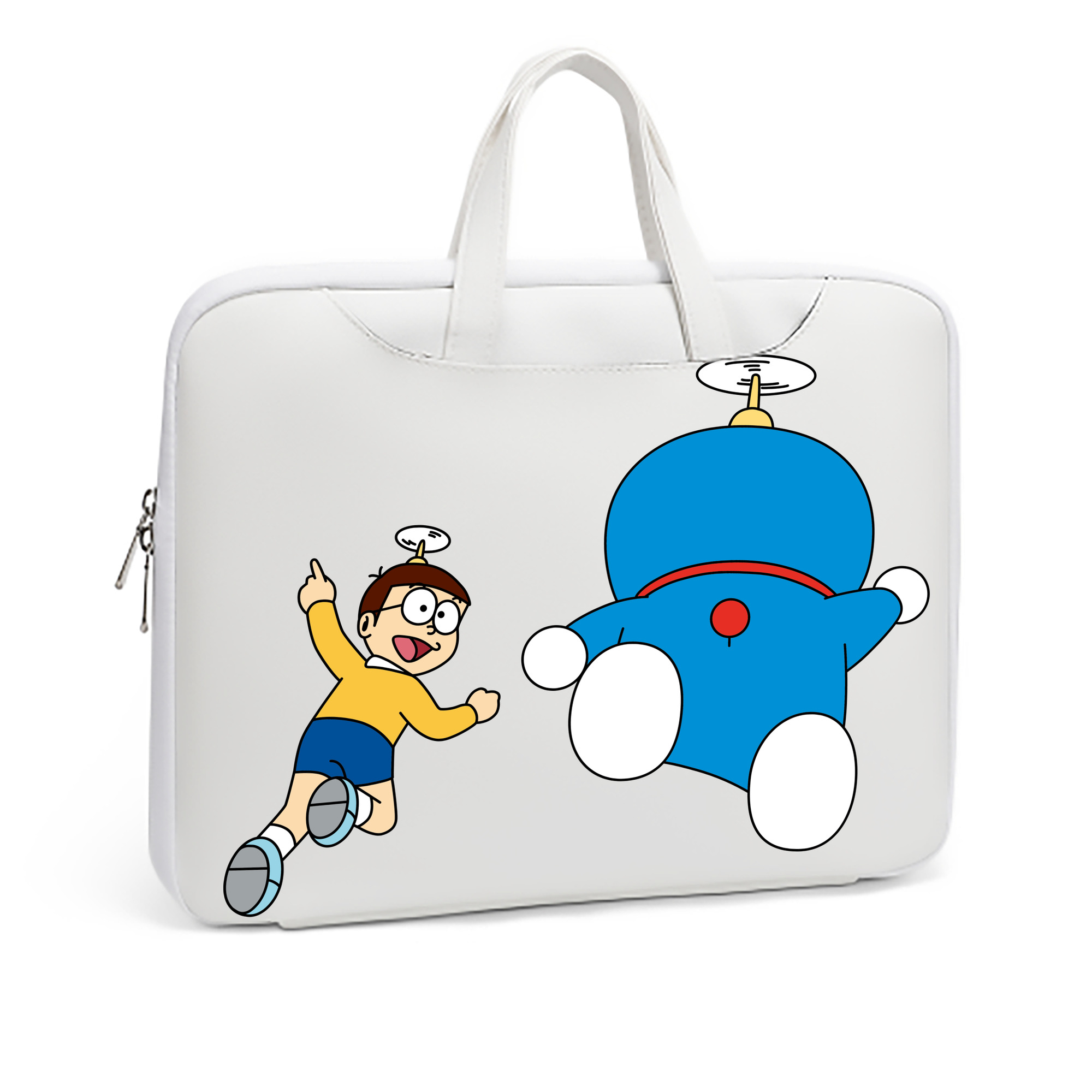 （画像用） ドラえもん 野比 のび太 Doraemon Nobita Nobi レザーラップトップバッグ　ノートパソコンケース