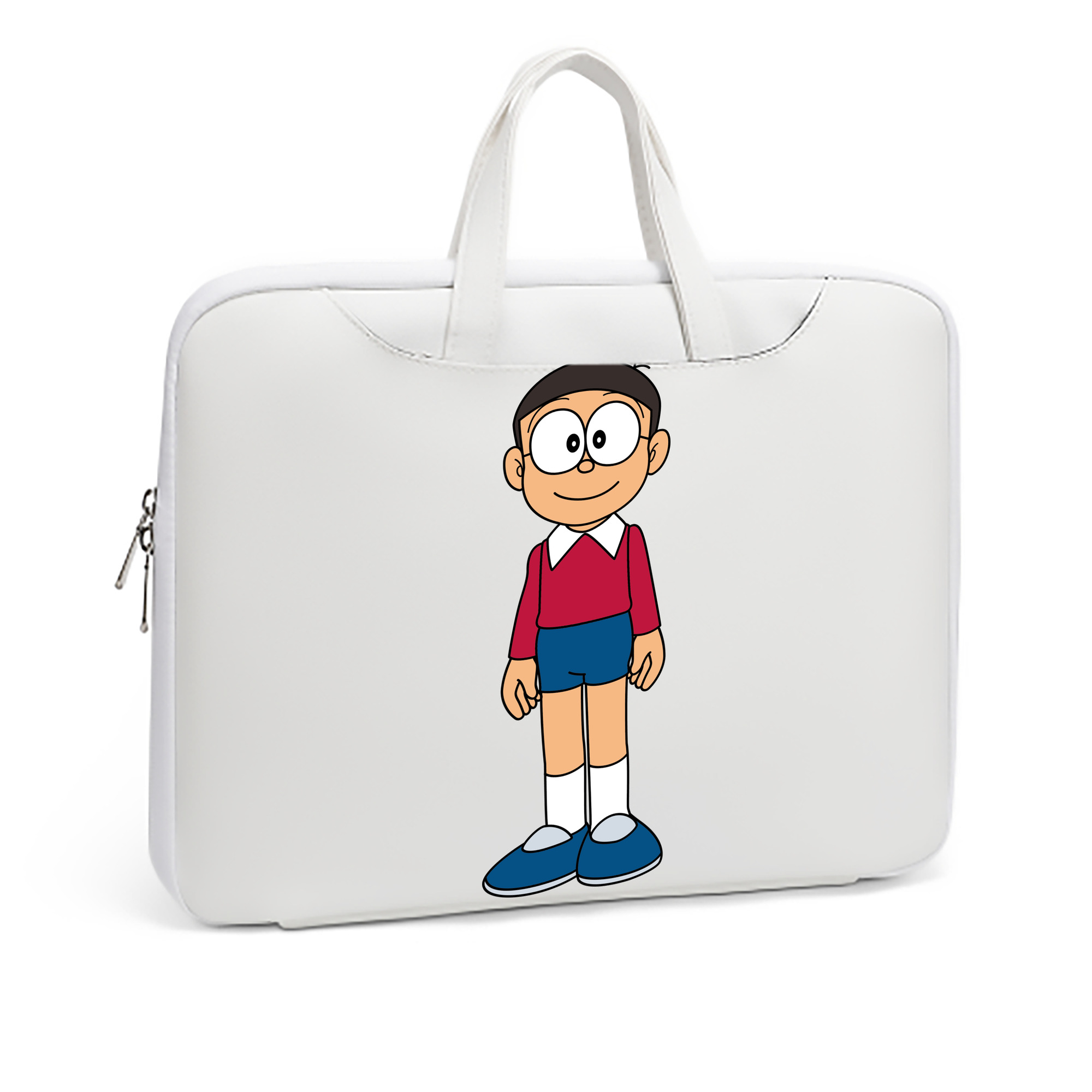 （画像用） ドラえもん 野比 のび太 Doraemon Nobita Nobi レザーラップトップバッグ　ノートパソコンケース