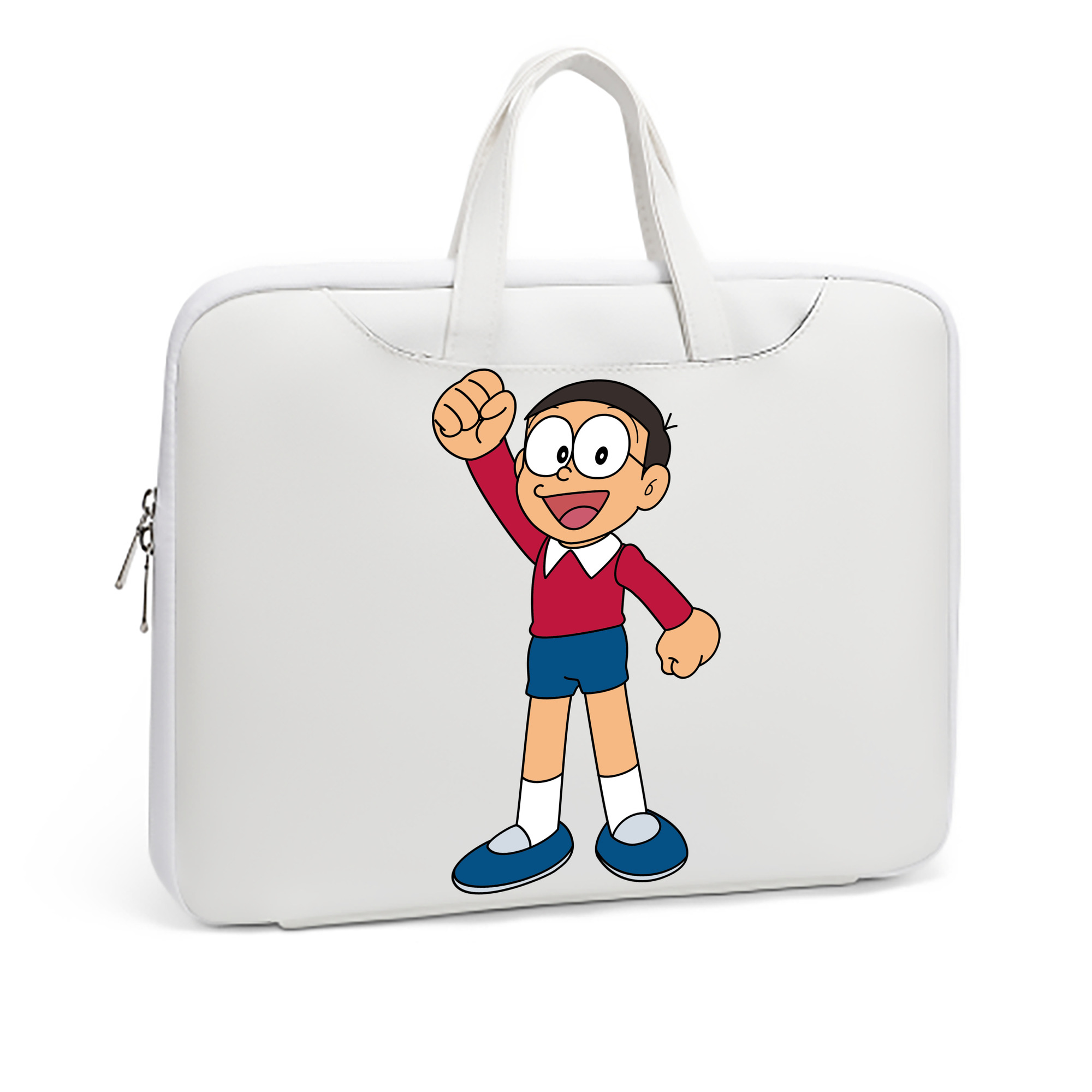 （画像用） ドラえもん 野比 のび太 Doraemon Nobita Nobi レザーラップトップバッグ　ノートパソコンケース