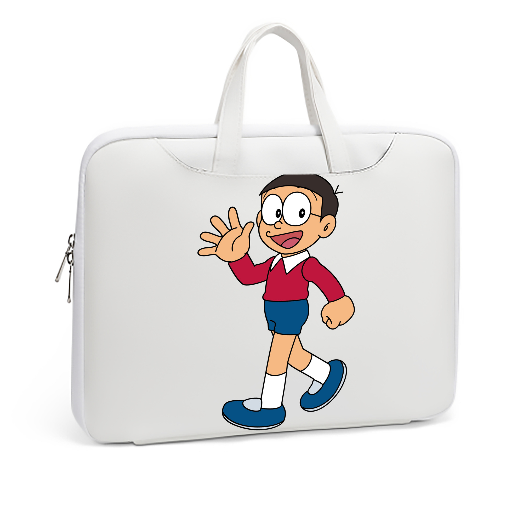 （画像用） ドラえもん 野比 のび太 Doraemon Nobita Nobi レザーラップトップバッグ　ノートパソコンケース