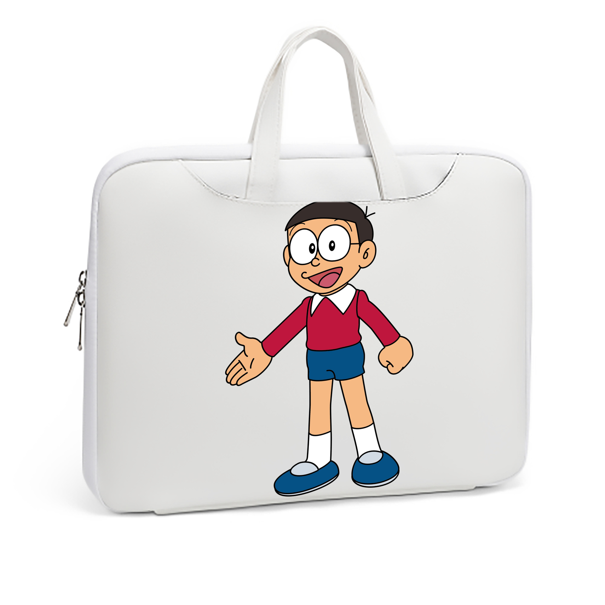 （画像用） ドラえもん 野比 のび太 Doraemon Nobita Nobi レザーラップトップバッグ　ノートパソコンケース