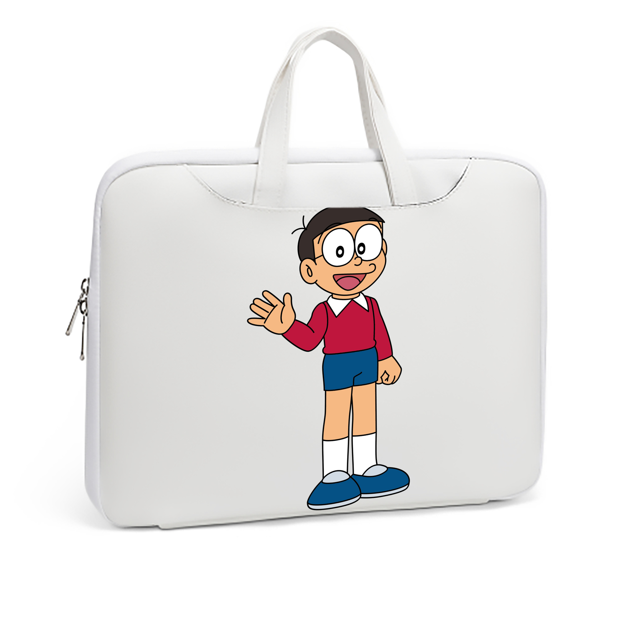 （画像用） ドラえもん 野比 のび太 Doraemon Nobita Nobi レザーラップトップバッグ　ノートパソコンケース