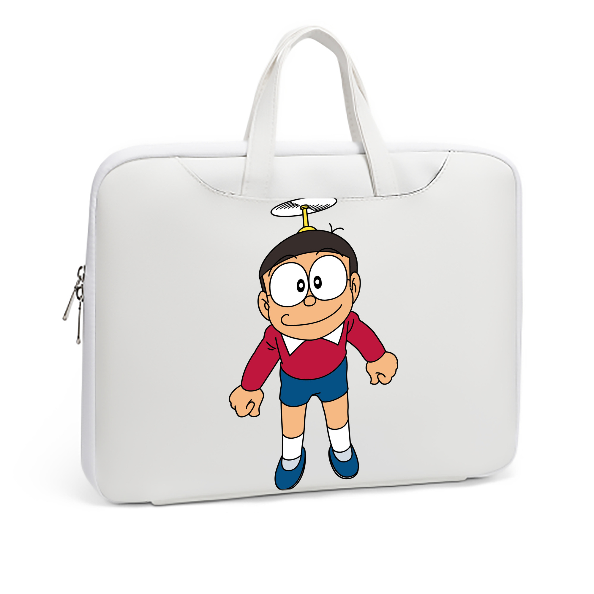 （画像用） ドラえもん 野比 のび太 Doraemon Nobita Nobi レザーラップトップバッグ　ノートパソコンケース