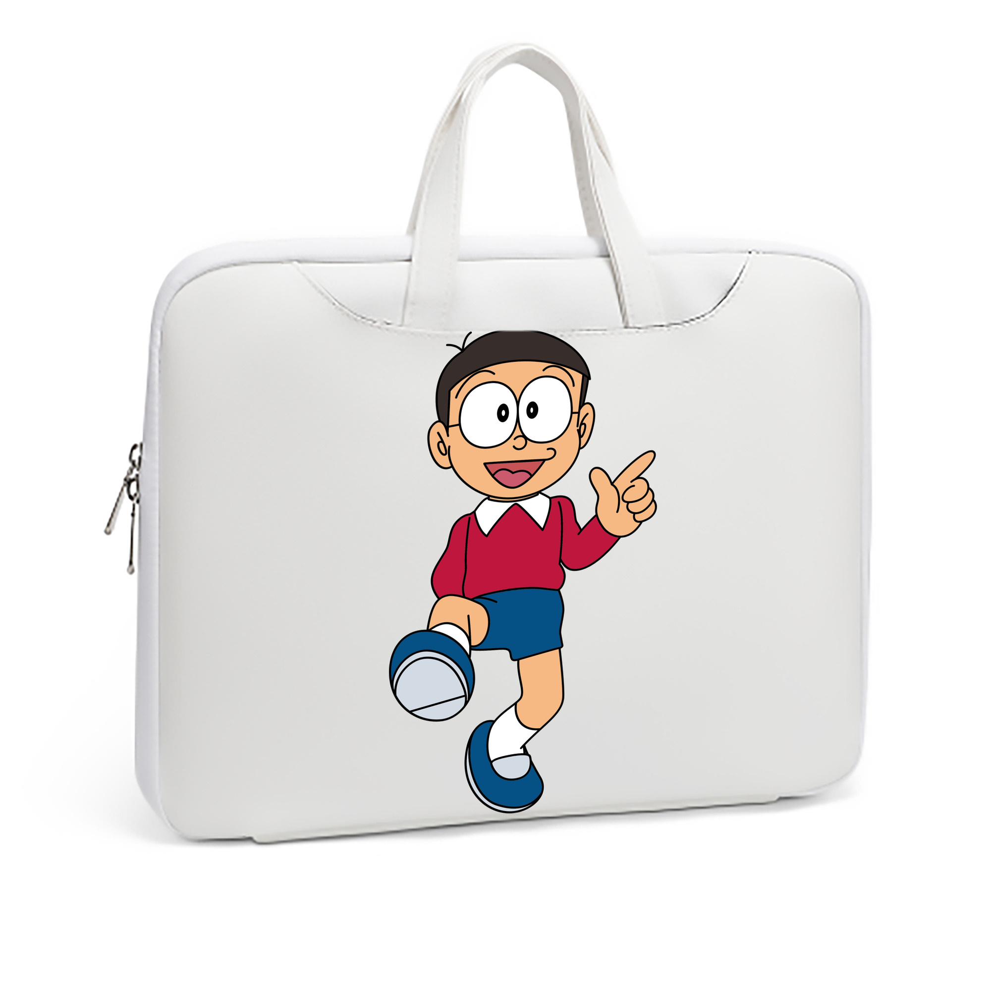（画像用） ドラえもん 野比 のび太 Doraemon Nobita Nobi レザーラップトップバッグ　ノートパソコンケース