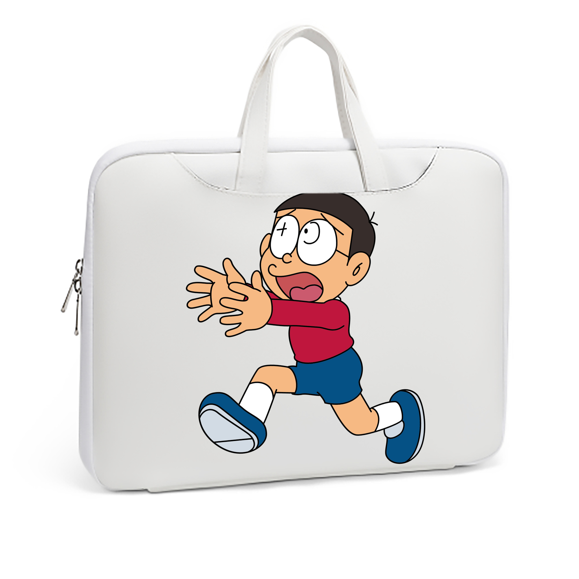 （画像用） ドラえもん 野比 のび太 Doraemon Nobita Nobi レザーラップトップバッグ　ノートパソコンケース