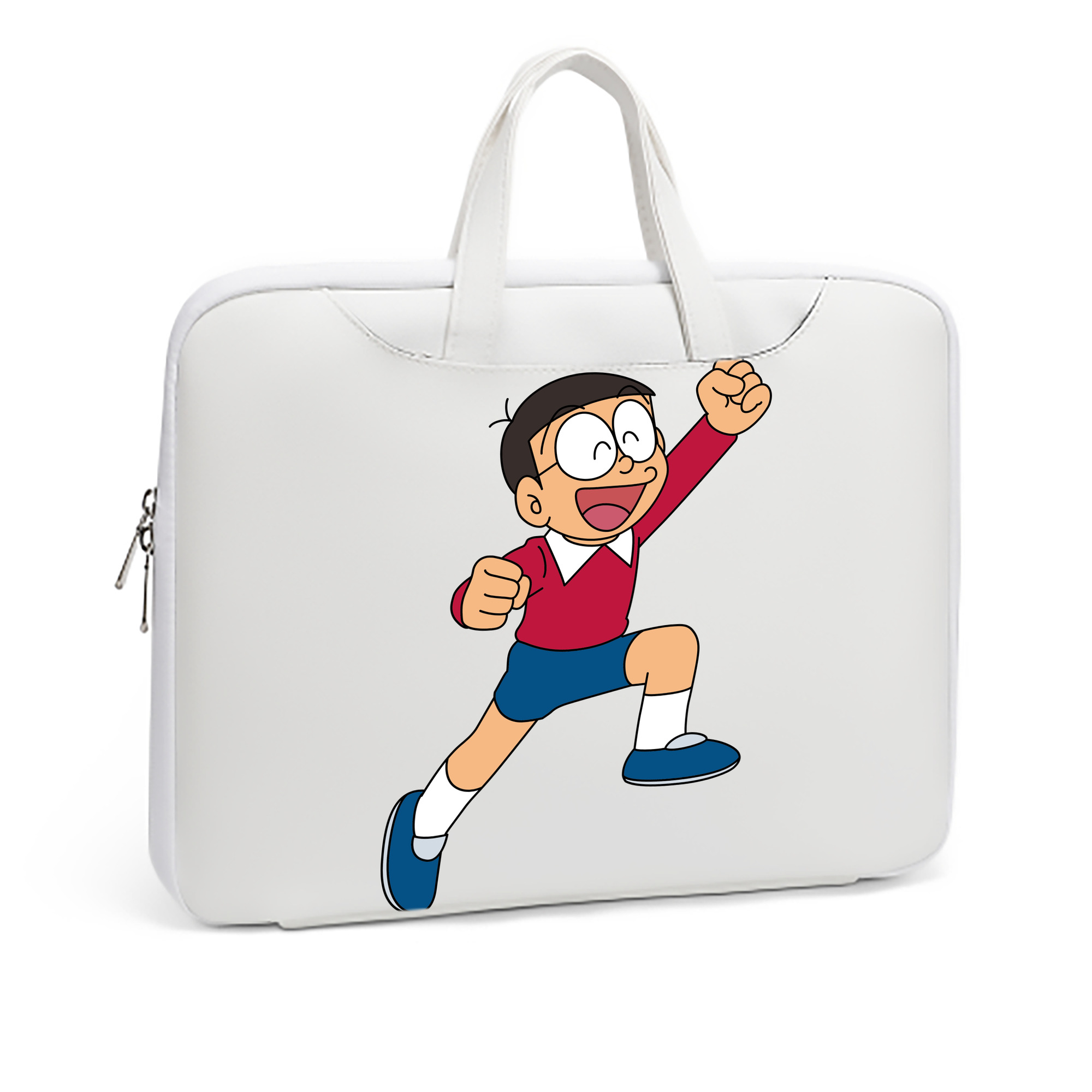 （画像用） ドラえもん 野比 のび太 Doraemon Nobita Nobi レザーラップトップバッグ　ノートパソコンケース