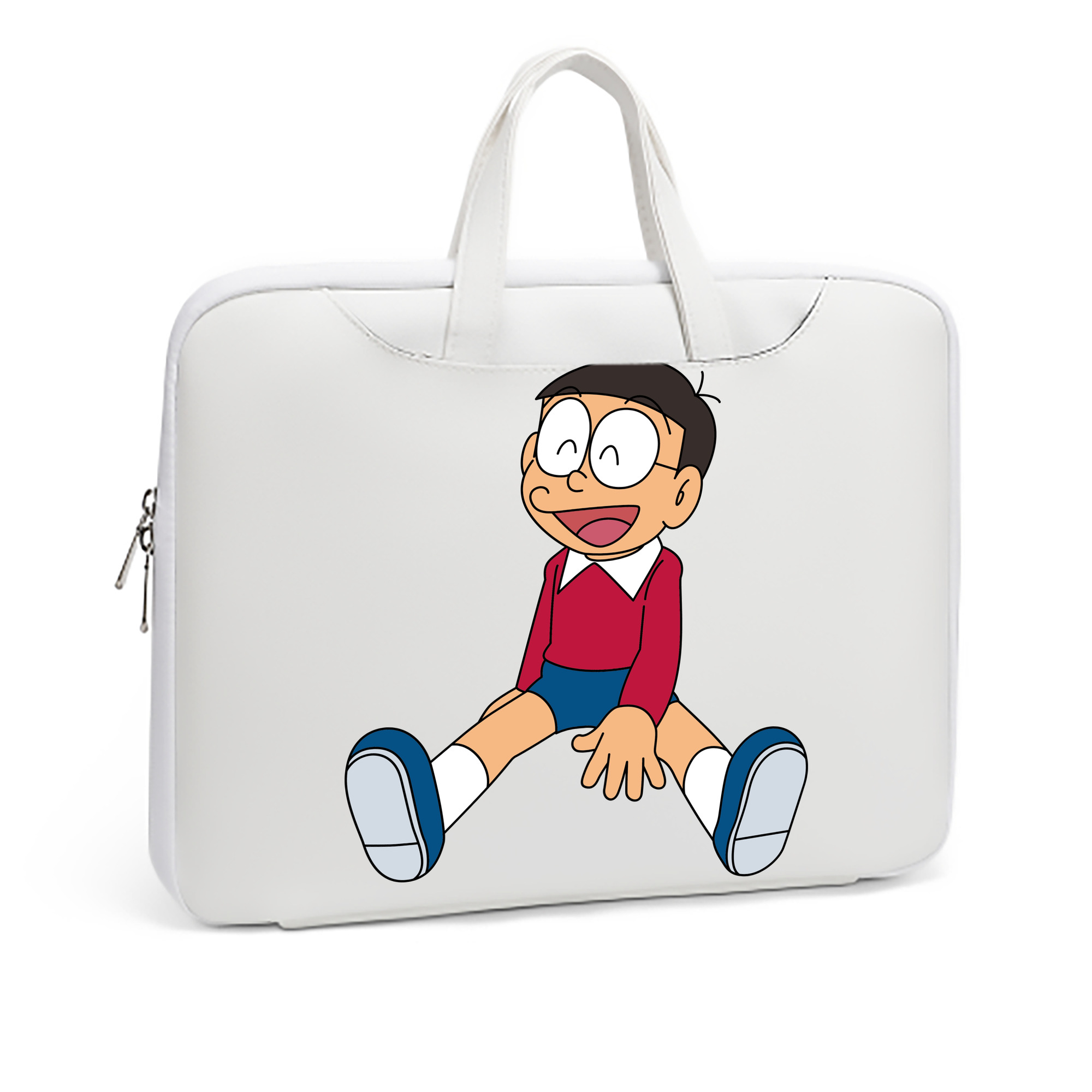 （画像用） ドラえもん 野比 のび太 Doraemon Nobita Nobi レザーラップトップバッグ　ノートパソコンケース