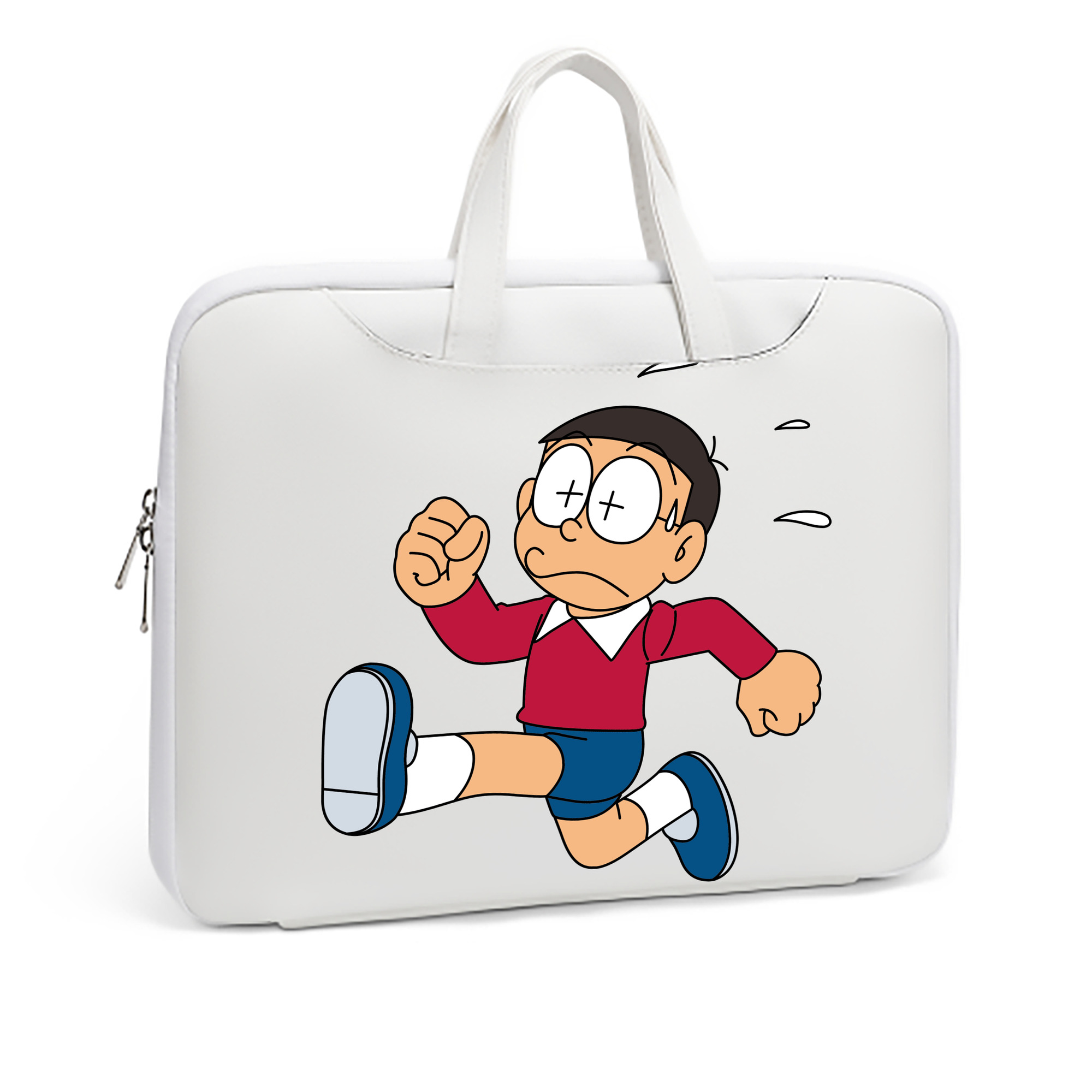 （画像用） ドラえもん 野比 のび太 Doraemon Nobita Nobi レザーラップトップバッグ　ノートパソコンケース