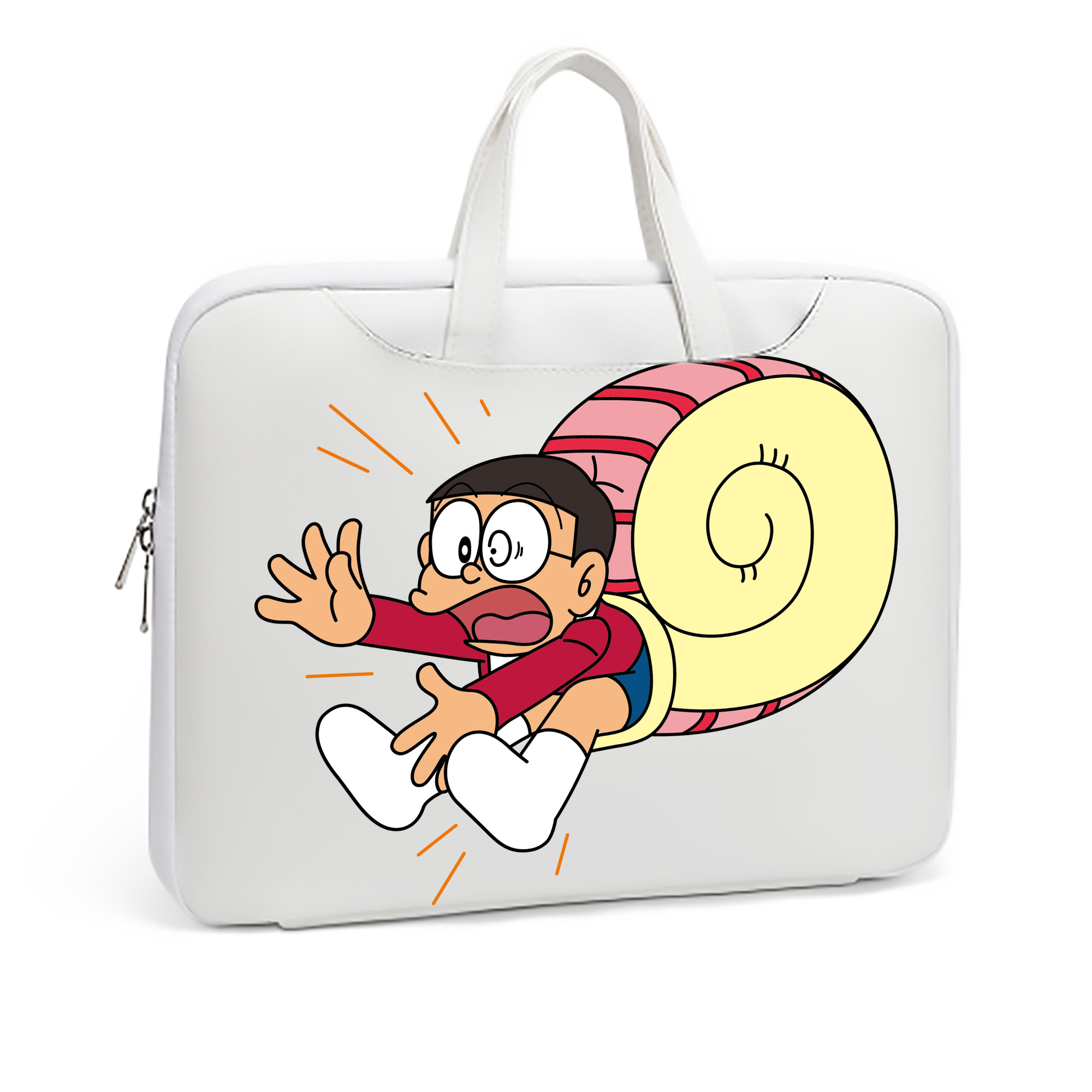 （画像用） ドラえもん 野比 のび太 Doraemon Nobita Nobi レザーラップトップバッグ　ノートパソコンケース