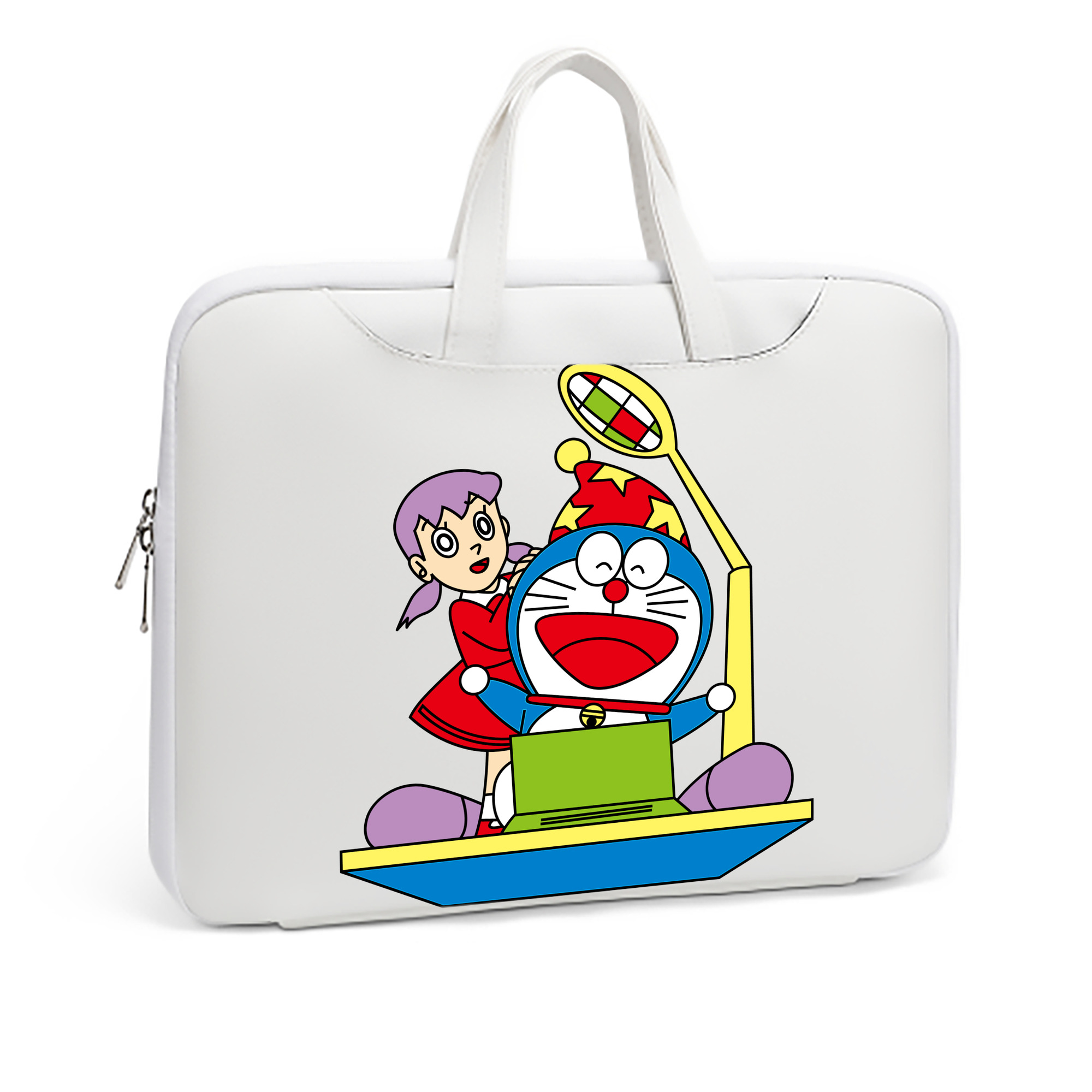 （画像用） ドラえもん みなもと しずか Doraemon Shizuka Minamoto レザーラップトップバッグ　ノートパソコンケース