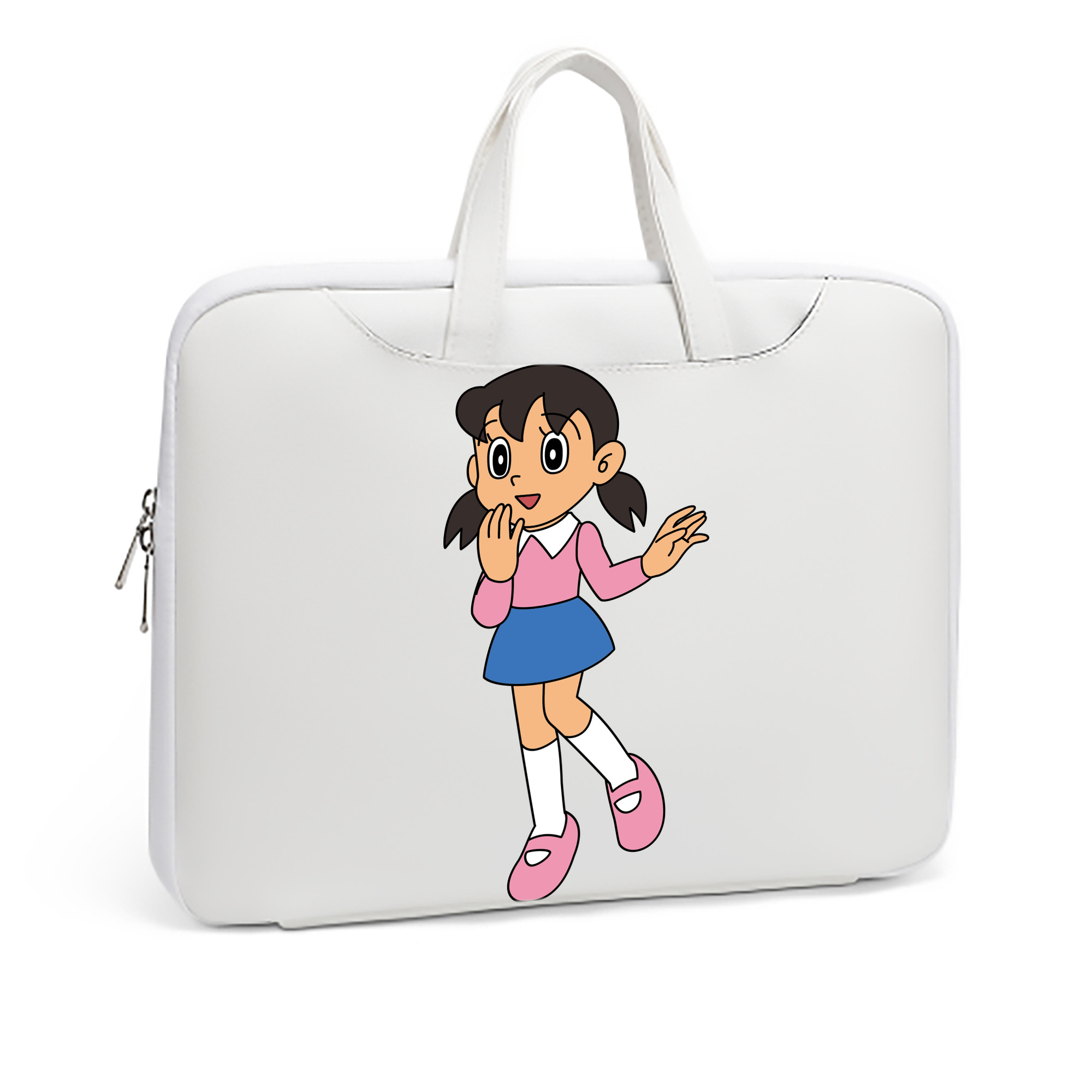 （画像用） ドラえもん みなもと しずか Doraemon Shizuka Minamoto レザーラップトップバッグ　ノートパソコンケース