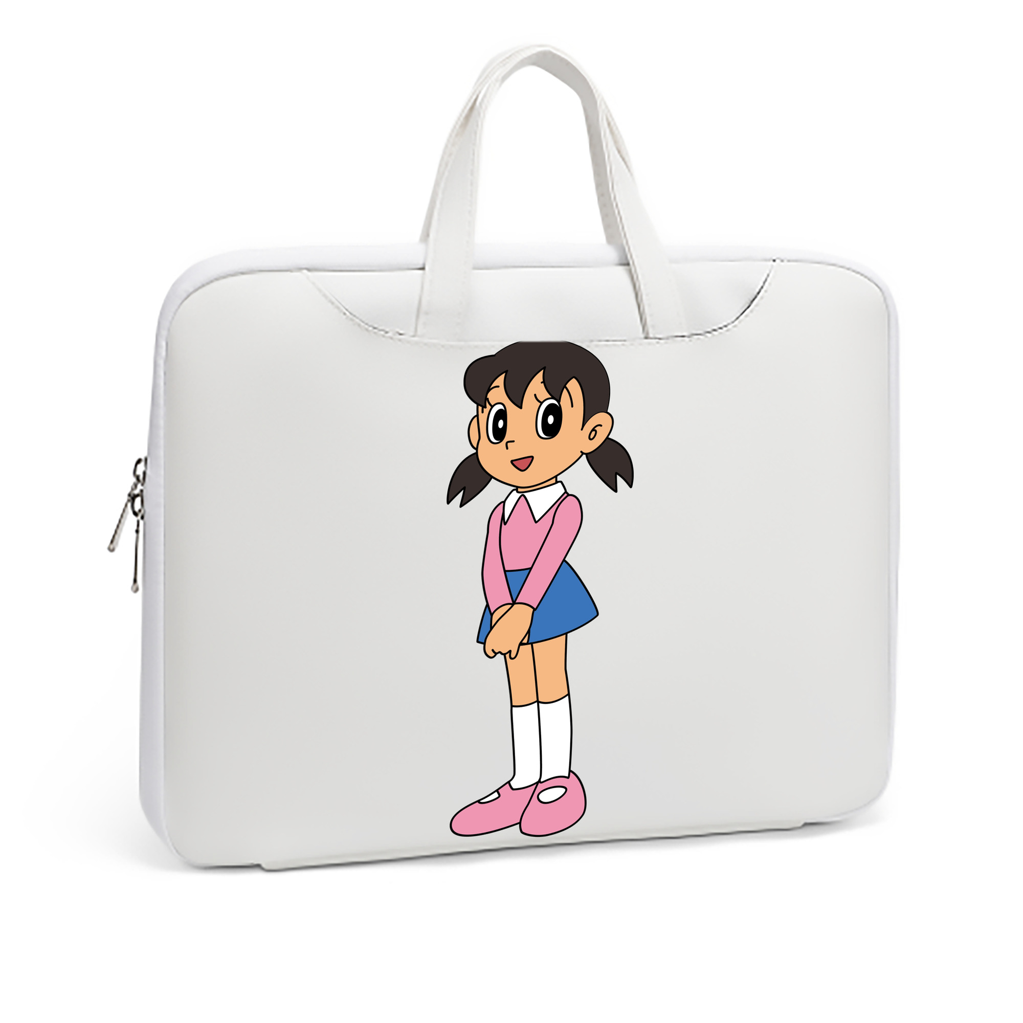 （画像用） ドラえもん みなもと しずか Doraemon Shizuka Minamoto レザーラップトップバッグ　ノートパソコンケース