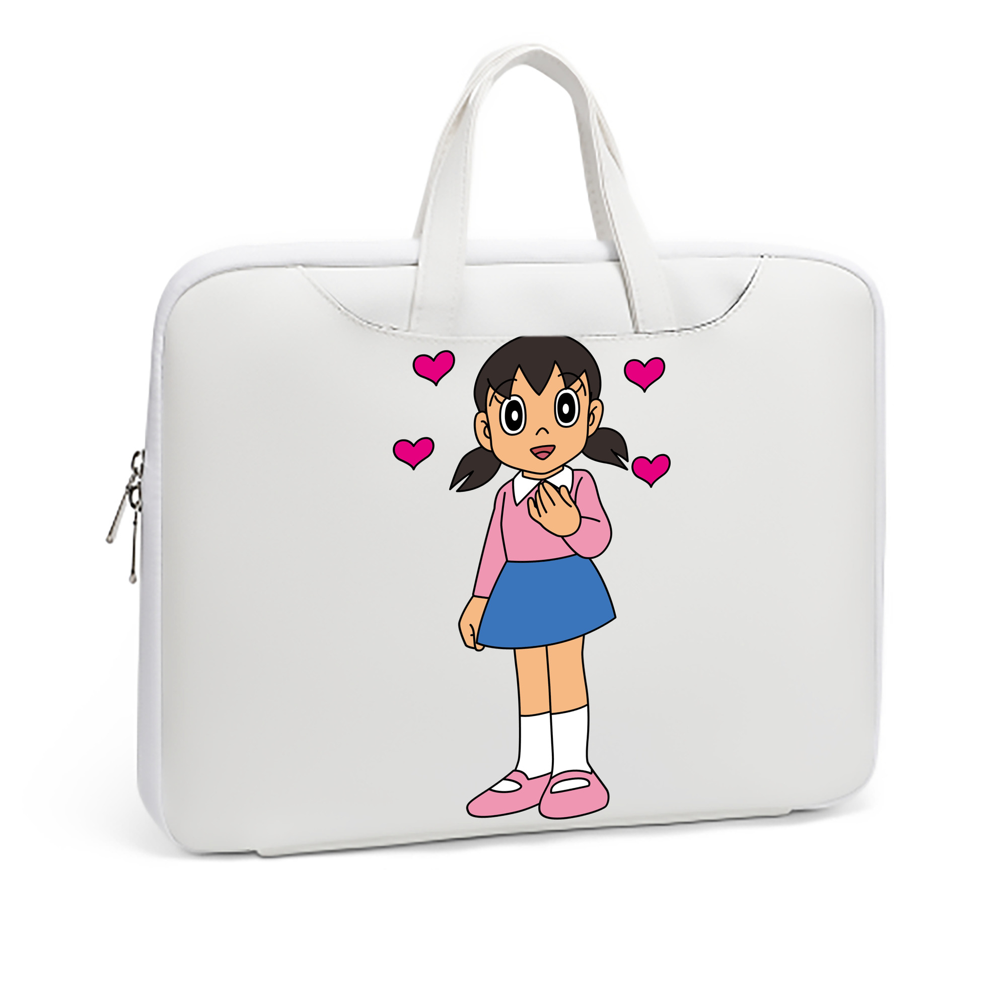 （画像用） ドラえもん みなもと しずか Doraemon Shizuka Minamoto レザーラップトップバッグ　ノートパソコンケース