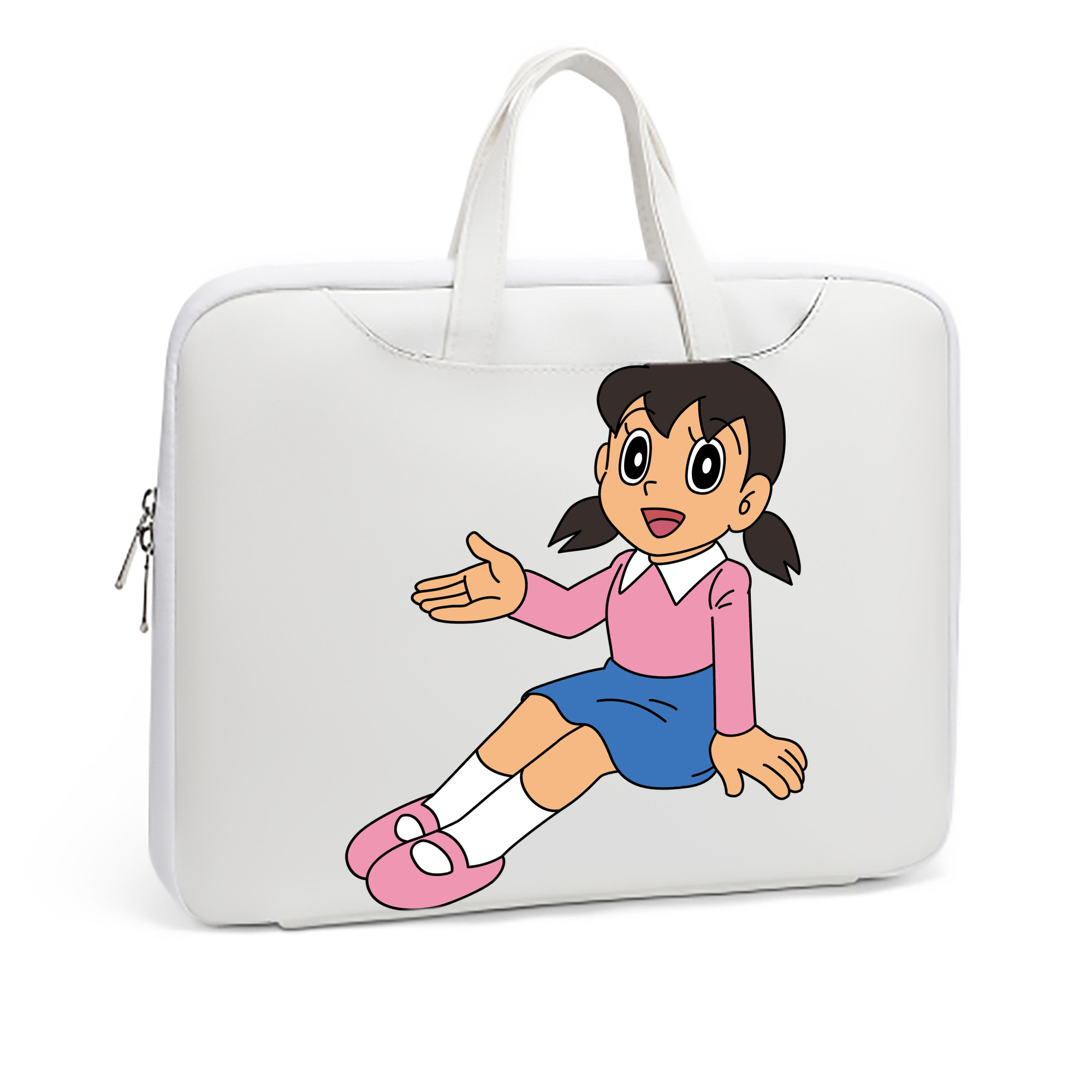（画像用） ドラえもん みなもと しずか Doraemon Shizuka Minamoto レザーラップトップバッグ　ノートパソコンケース