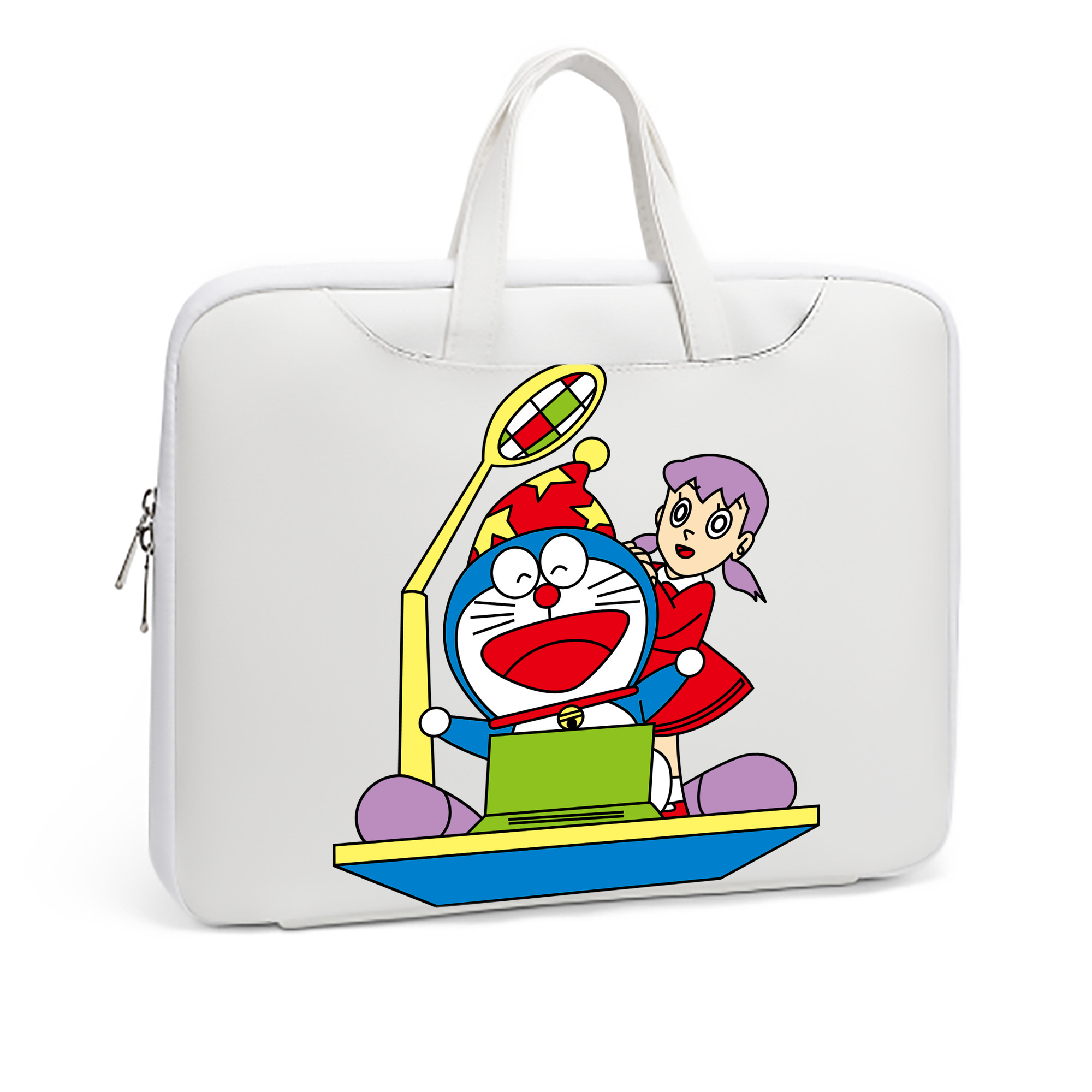 （画像用） ドラえもん みなもと しずか Doraemon Shizuka Minamoto レザーラップトップバッグ　ノートパソコンケース