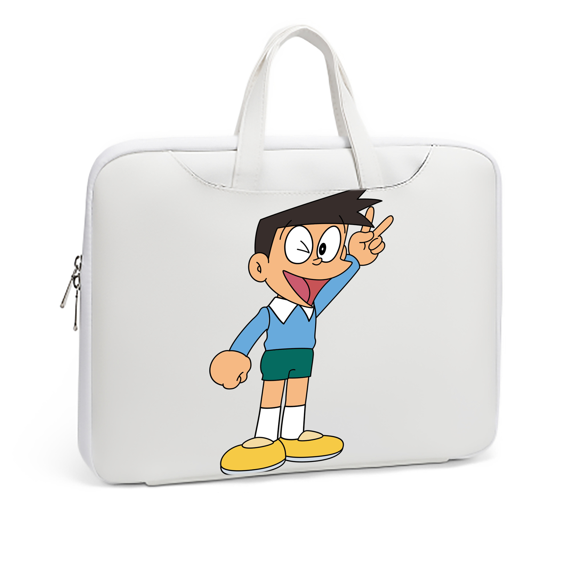 （画像用） ドラえもん 骨川 スネ夫 Doraemon Honekawa Suneo レザーラップトップバッグ　ノートパソコンケース