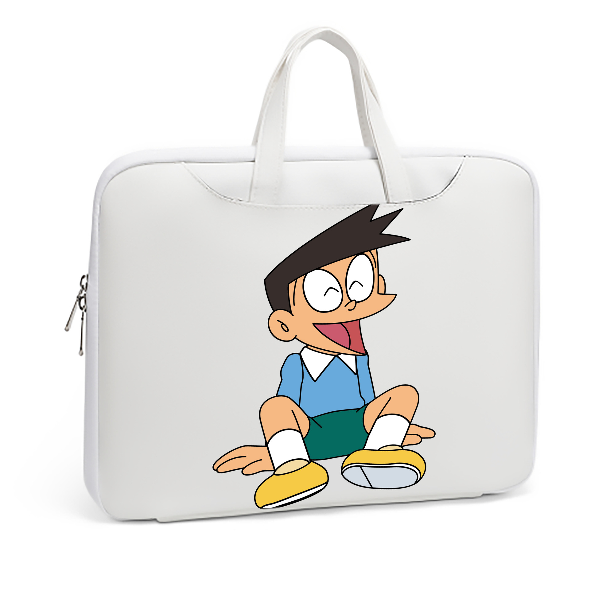 （画像用） ドラえもん 骨川 スネ夫 Doraemon Honekawa Suneo レザーラップトップバッグ　ノートパソコンケース