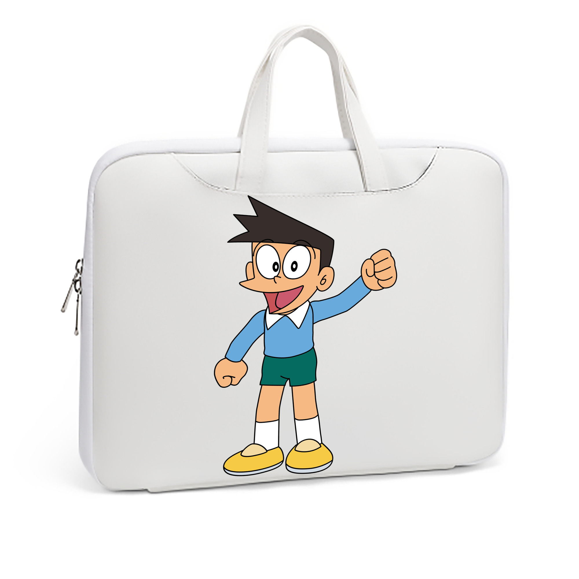 （画像用） ドラえもん 骨川 スネ夫 Doraemon Honekawa Suneo レザーラップトップバッグ　ノートパソコンケース