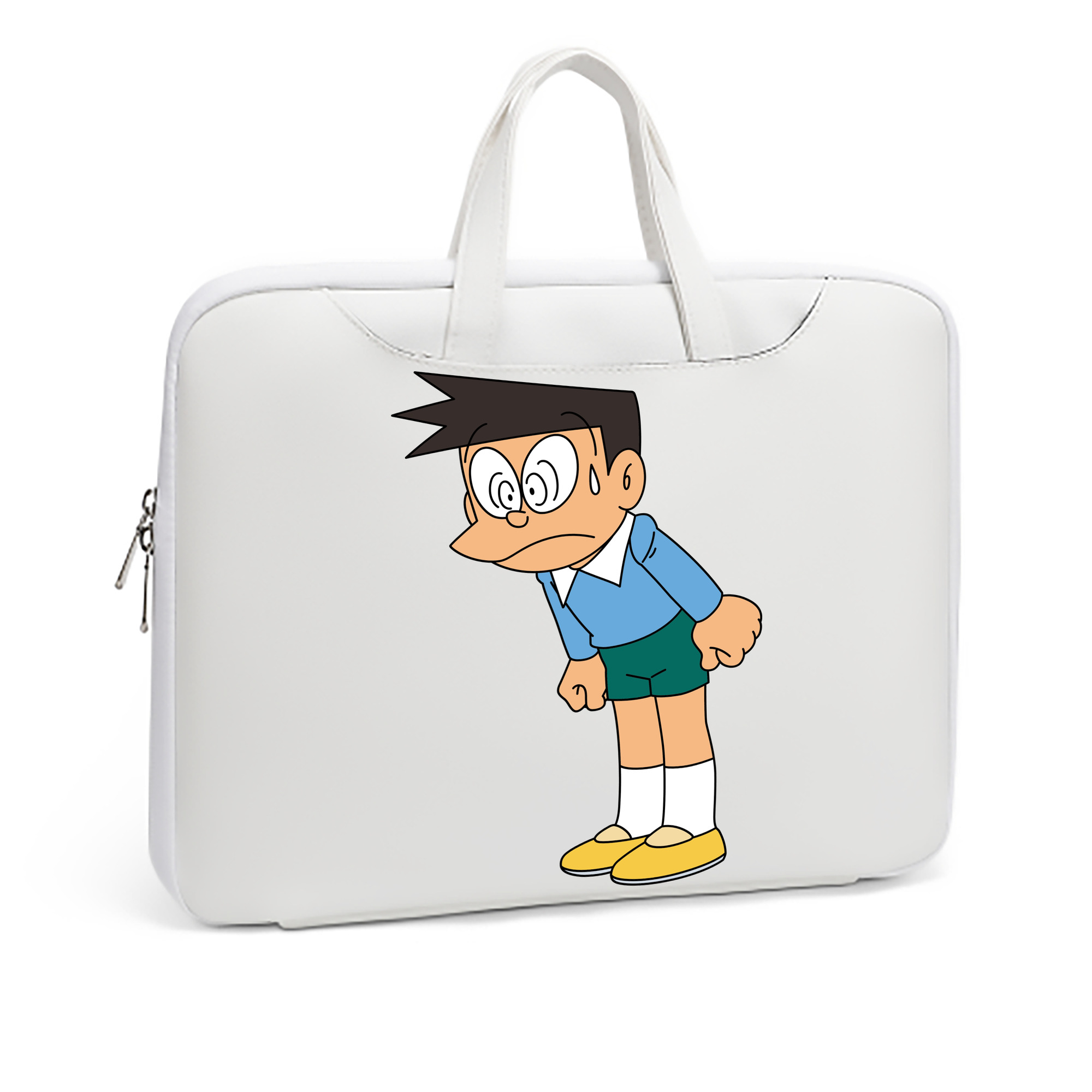 （画像用） ドラえもん 骨川 スネ夫 Doraemon Honekawa Suneo レザーラップトップバッグ　ノートパソコンケース