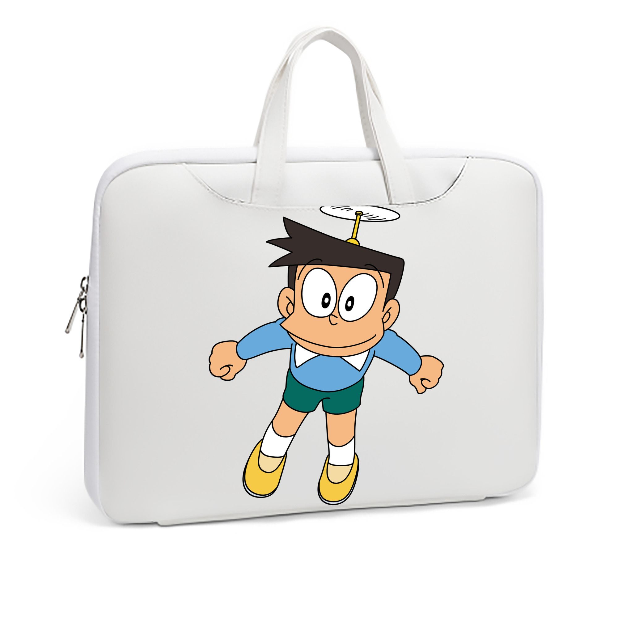 （画像用） ドラえもん 骨川 スネ夫 Doraemon Honekawa Suneo レザーラップトップバッグ　ノートパソコンケース