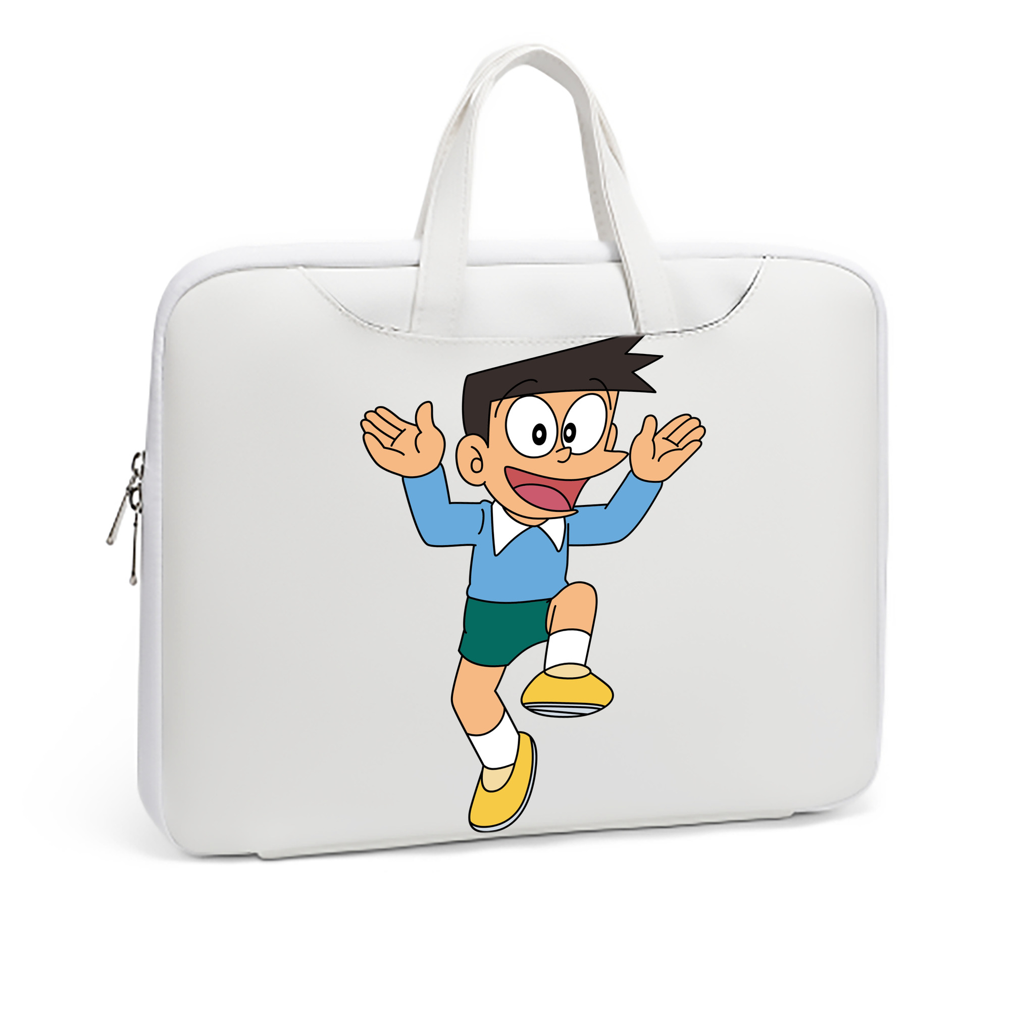 （画像用） ドラえもん 骨川 スネ夫 Doraemon Honekawa Suneo レザーラップトップバッグ　ノートパソコンケース
