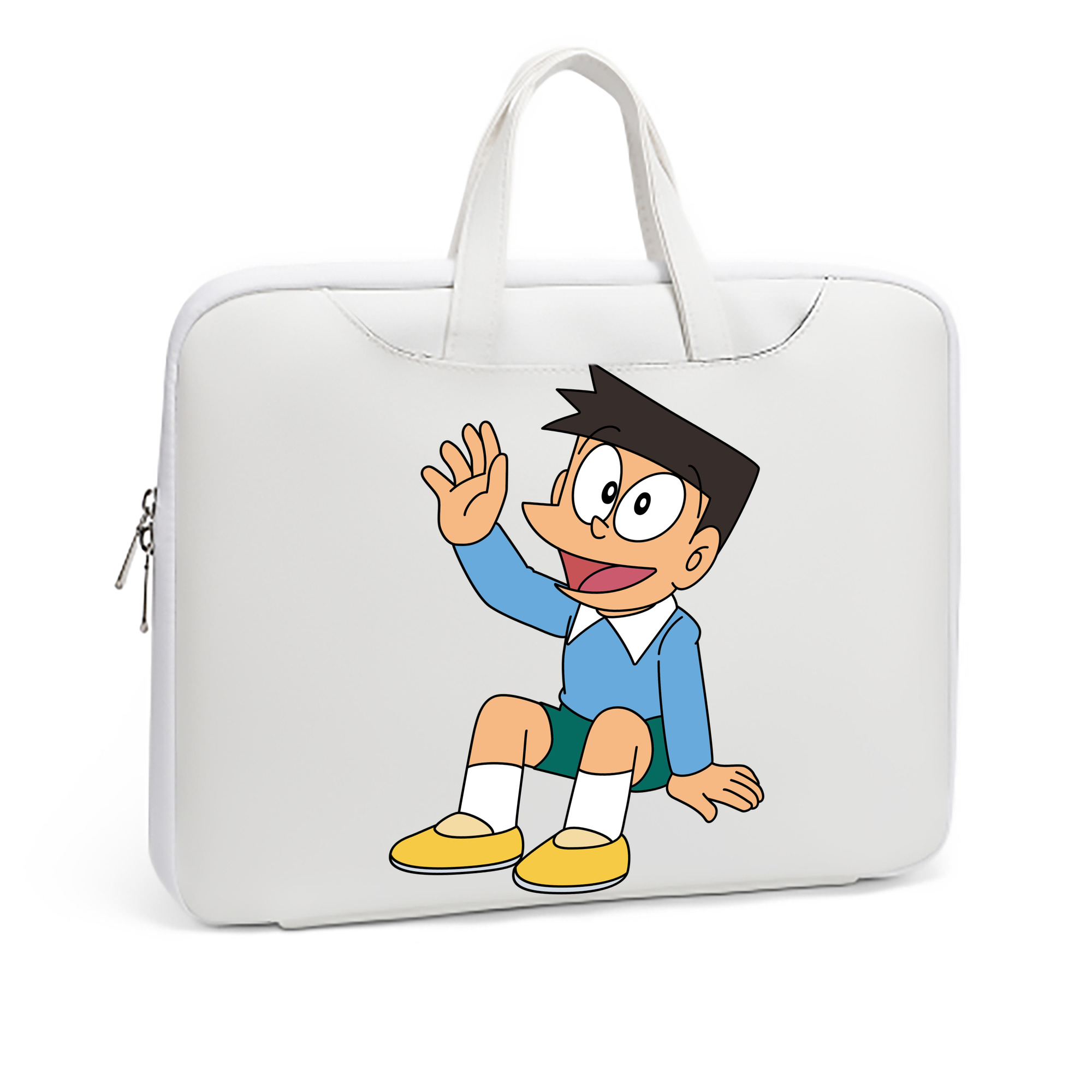 （画像用） ドラえもん 骨川 スネ夫 Doraemon Honekawa Suneo レザーラップトップバッグ　ノートパソコンケース
