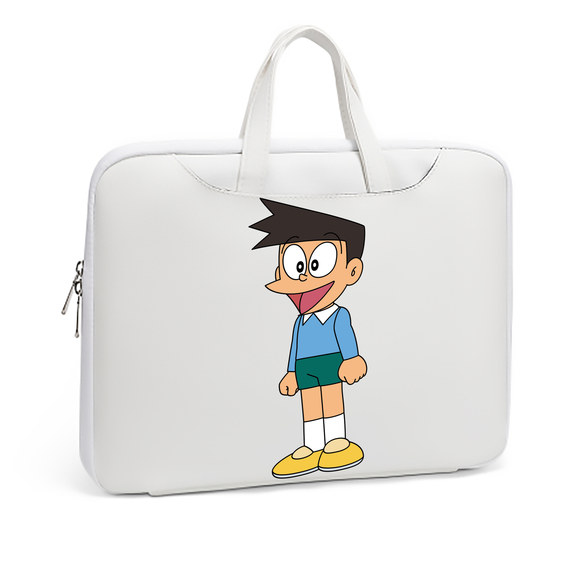 （画像用） ドラえもん 骨川 スネ夫 Doraemon Honekawa Suneo レザーラップトップバッグ　ノートパソコンケース