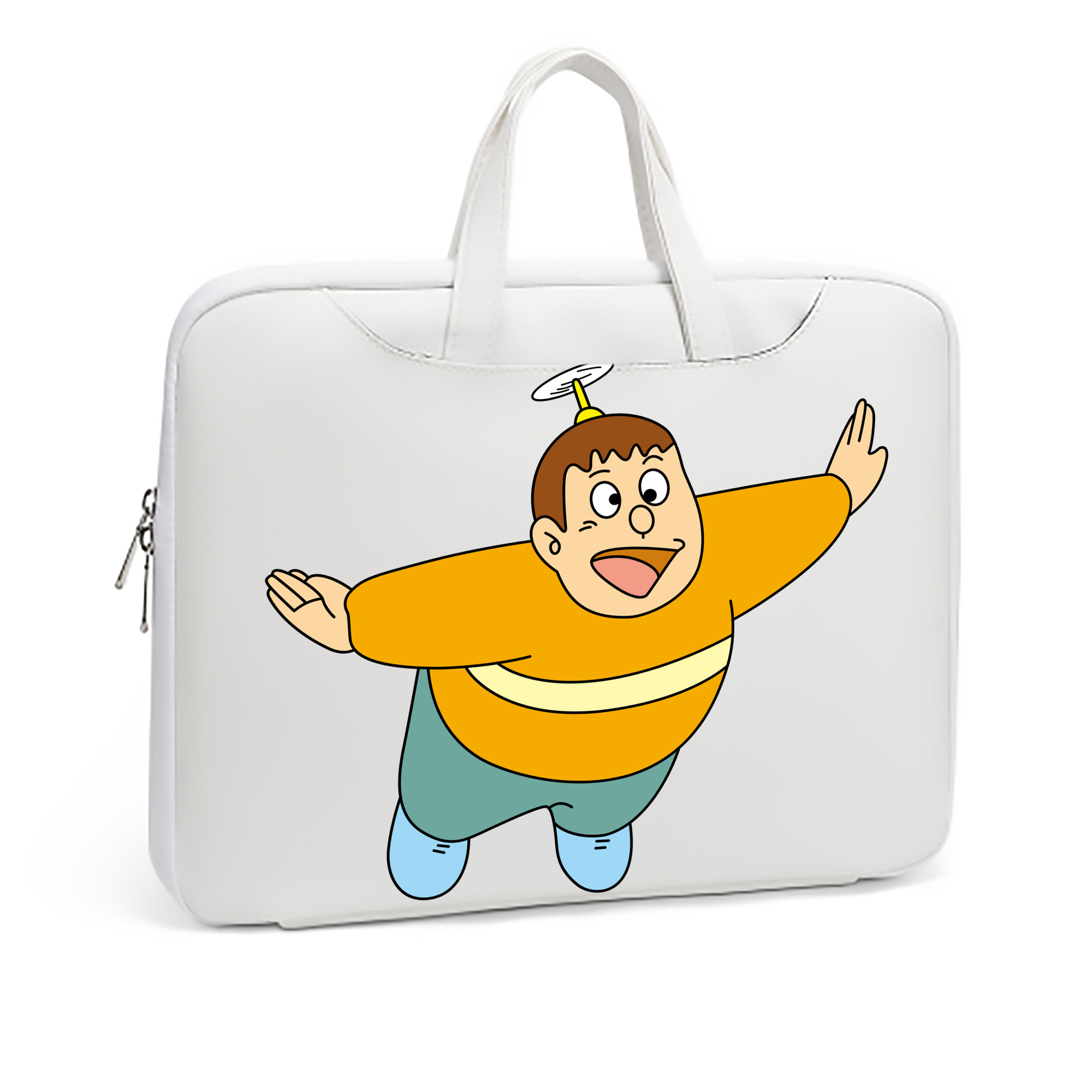 （画像用） ドラえもん 剛田武 Doraemon Gouta Takeshi レザーラップトップバッグ　ノートパソコンケース