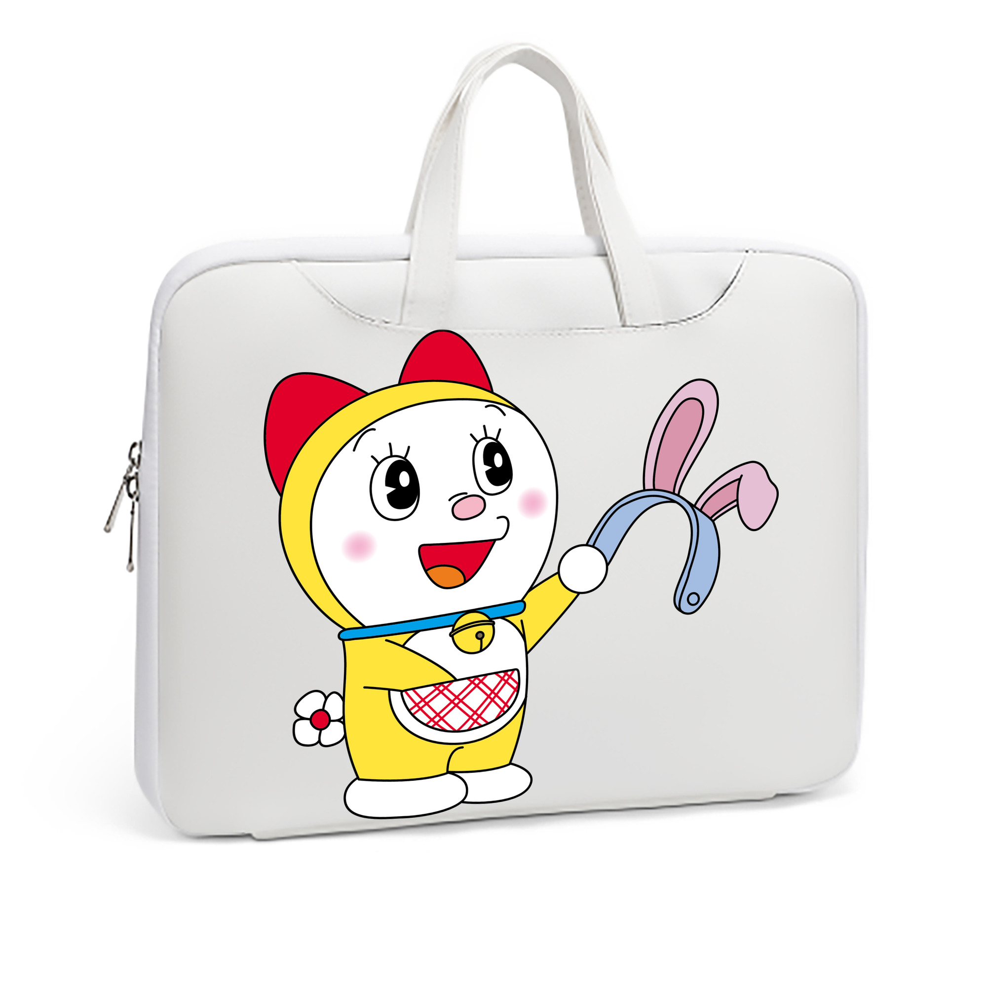 （画像用） ドラえもん ドラミ Doraemon Dorami レザーラップトップバッグ　ノートパソコンケース