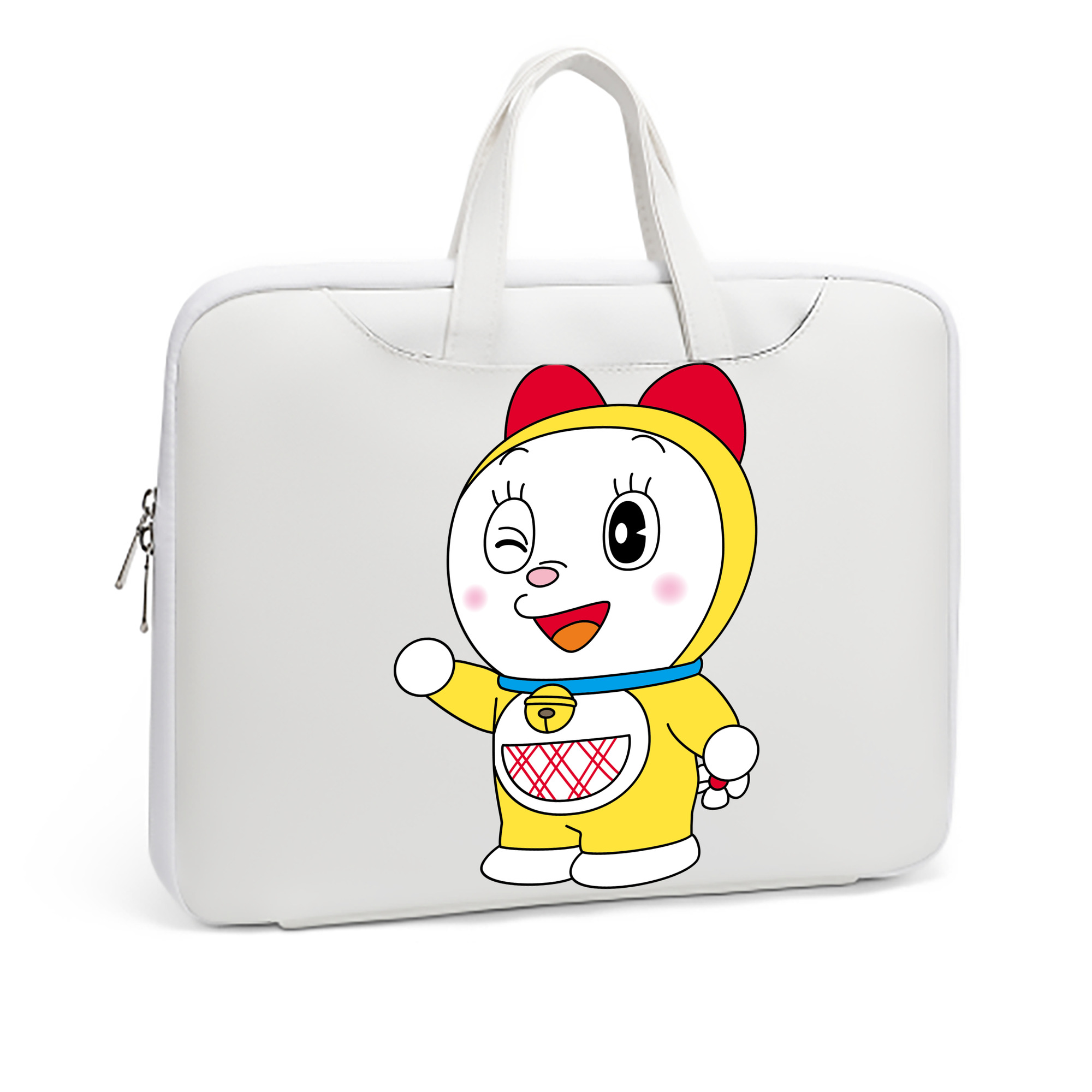（画像用） ドラえもん ドラミ Doraemon Dorami レザーラップトップバッグ　ノートパソコンケース