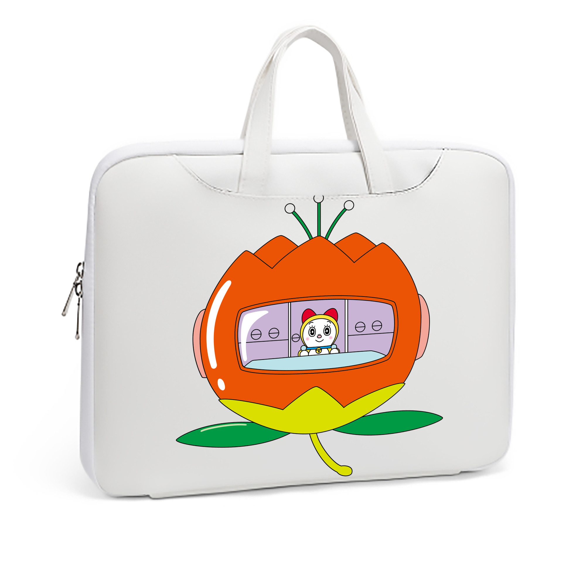 （画像用） ドラえもん ドラミ Doraemon Dorami レザーラップトップバッグ　ノートパソコンケース