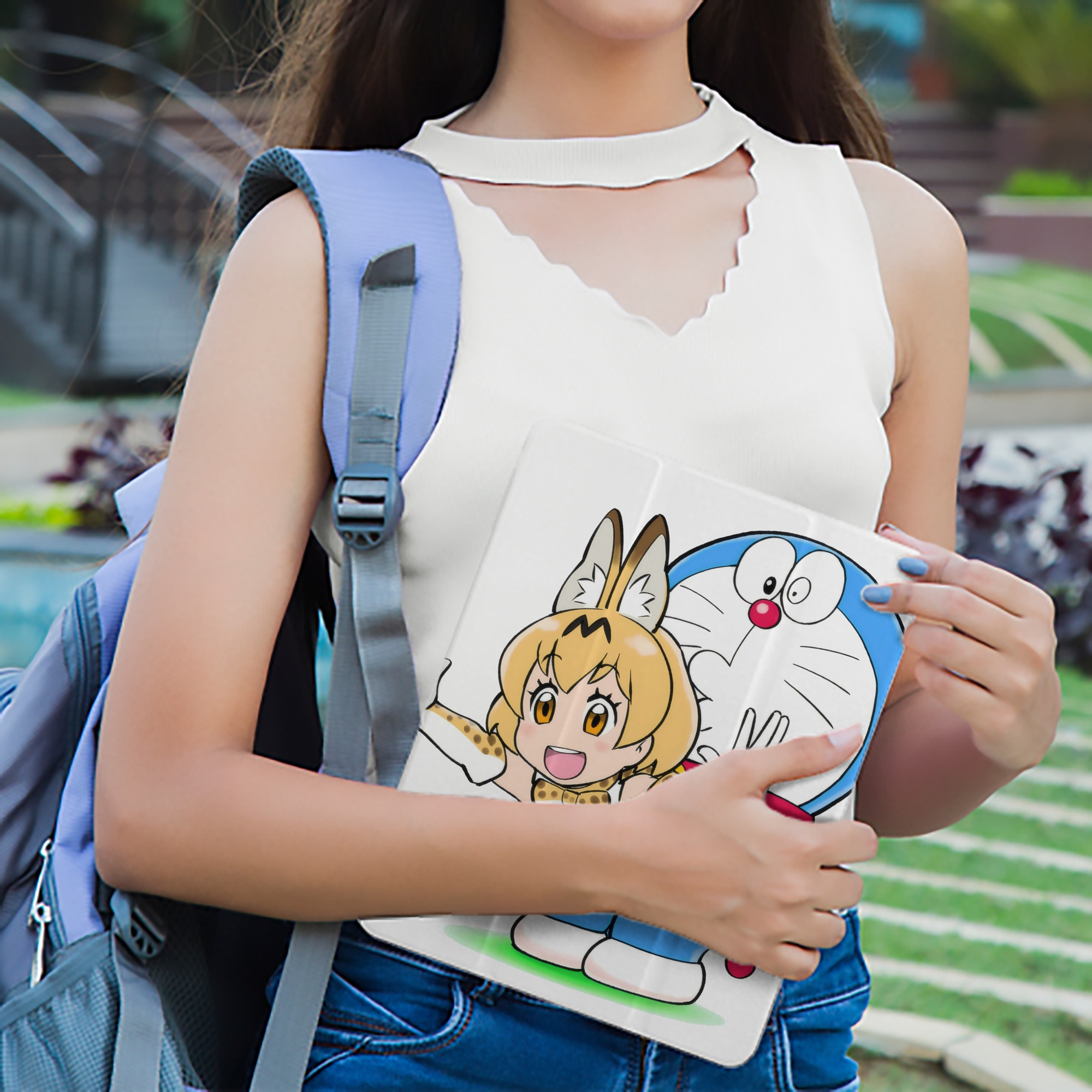 ドラえもん Doraemon IPad ケース ペン収納付き 三つ折りスタンド PUレザー×シリコン 対応機種9.5/10.5/10.9インチ