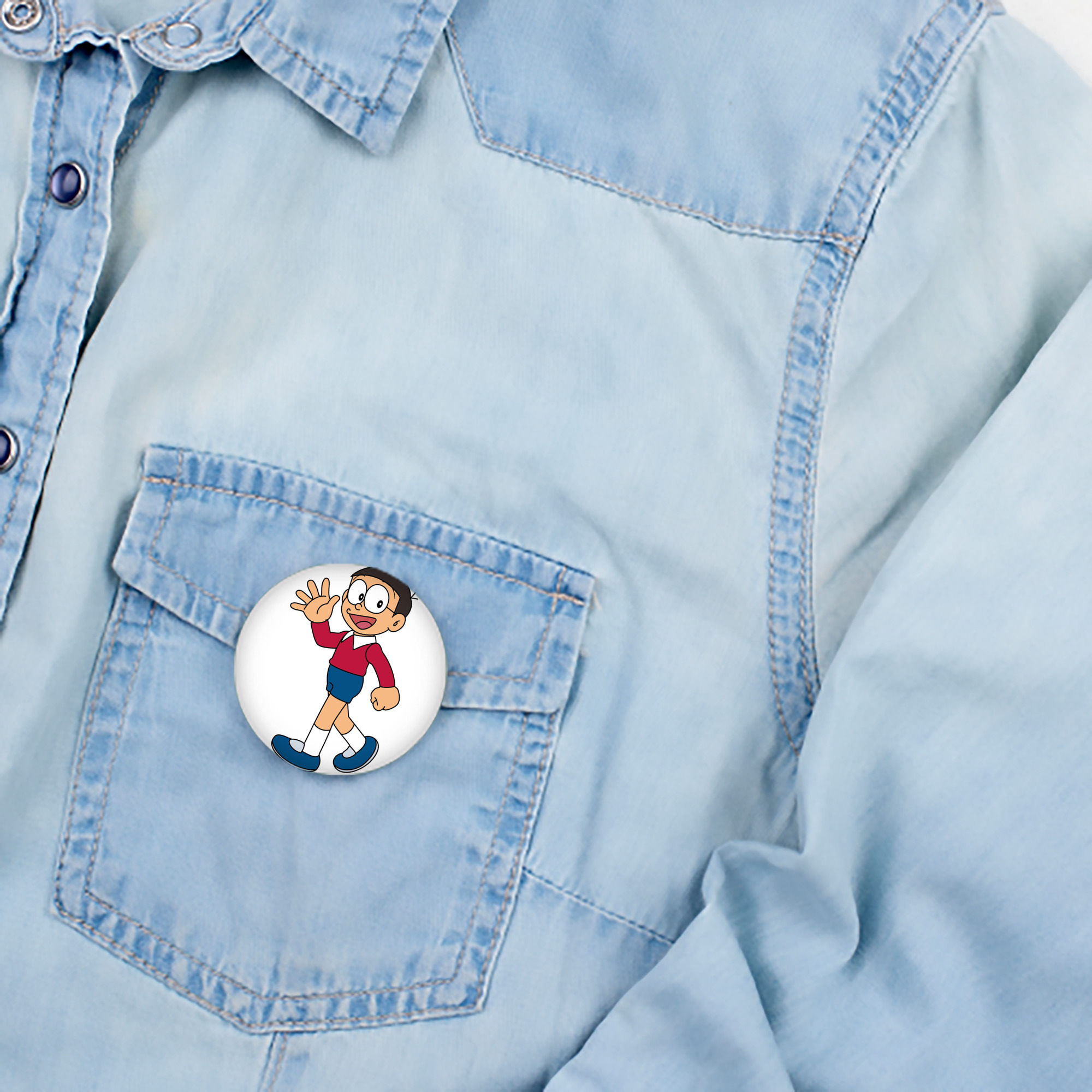 ドラえもん 野比 のび太 Doraemon Nobita Nobi 6cm 缶バッジ 複数セット