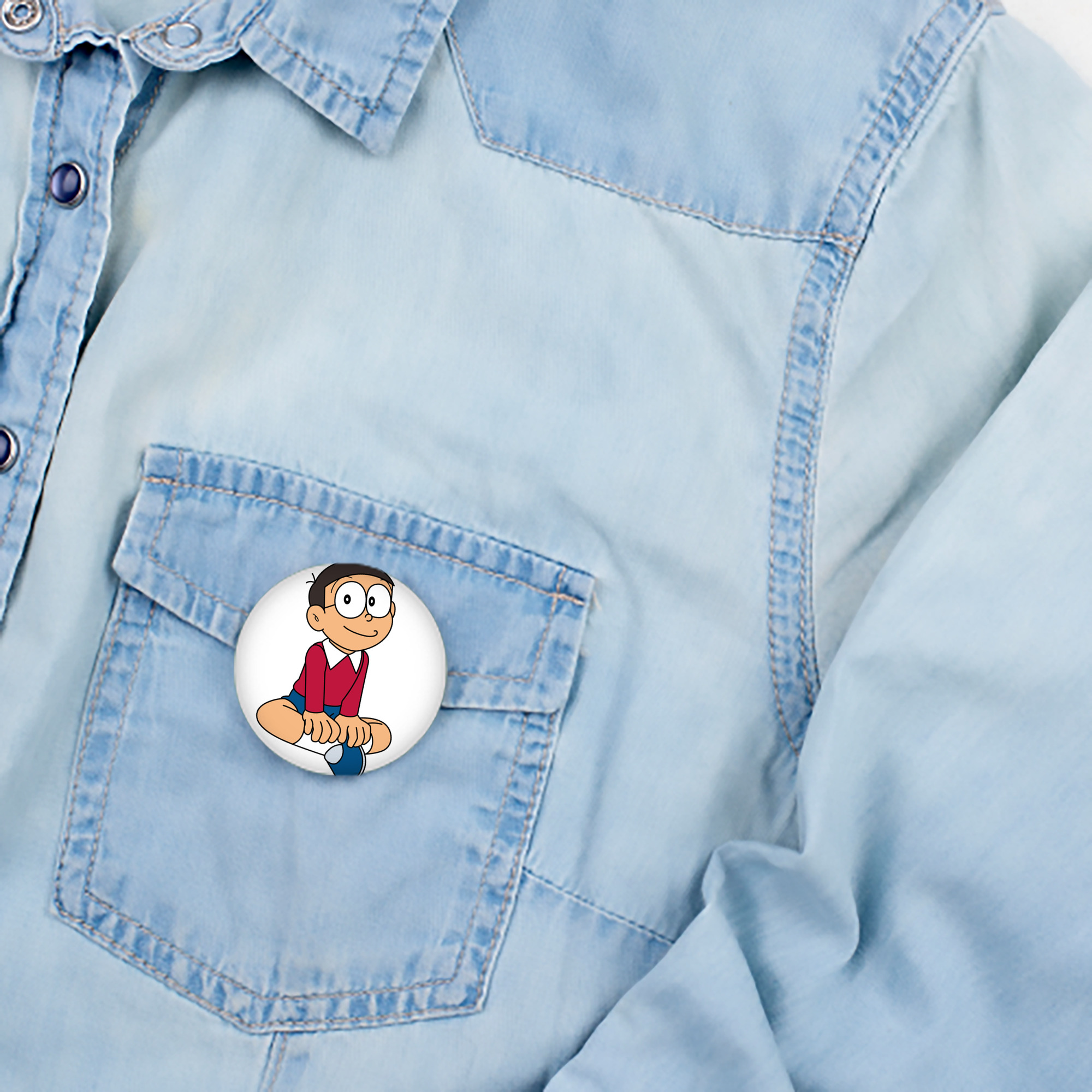 ドラえもん 野比 のび太 Doraemon Nobita Nobi 6cm 缶バッジ 複数セット