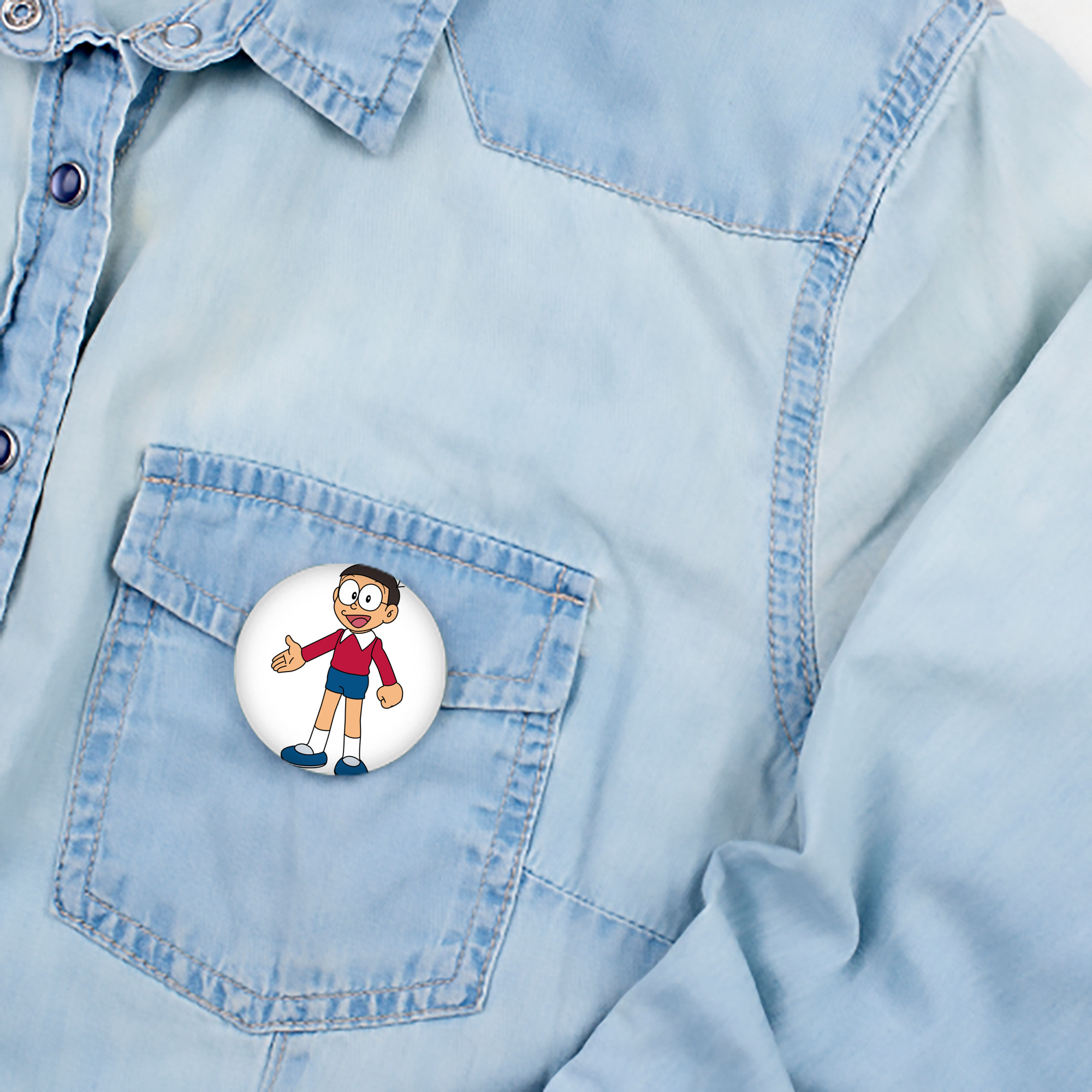 ドラえもん 野比 のび太 Doraemon Nobita Nobi 6cm 缶バッジ 複数セット