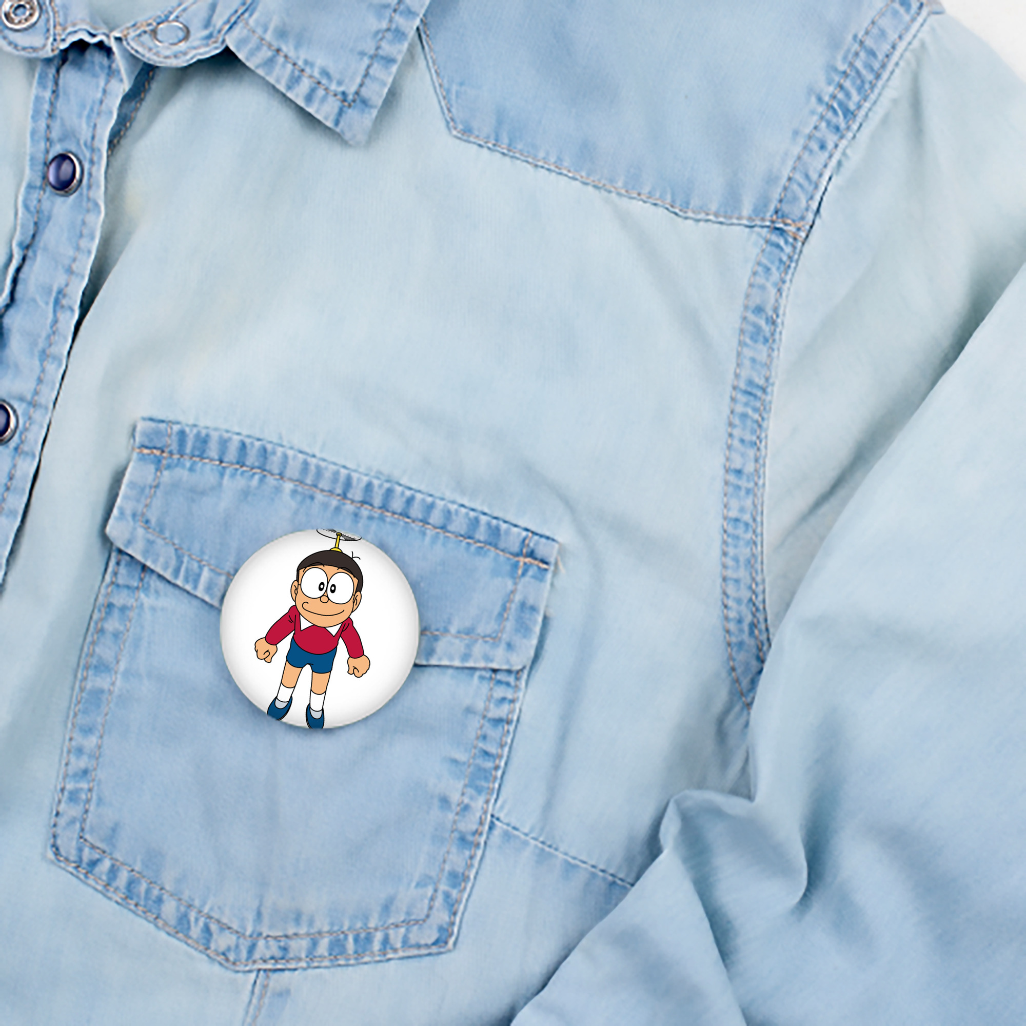 ドラえもん 野比 のび太 Doraemon Nobita Nobi 6cm 缶バッジ 複数セット