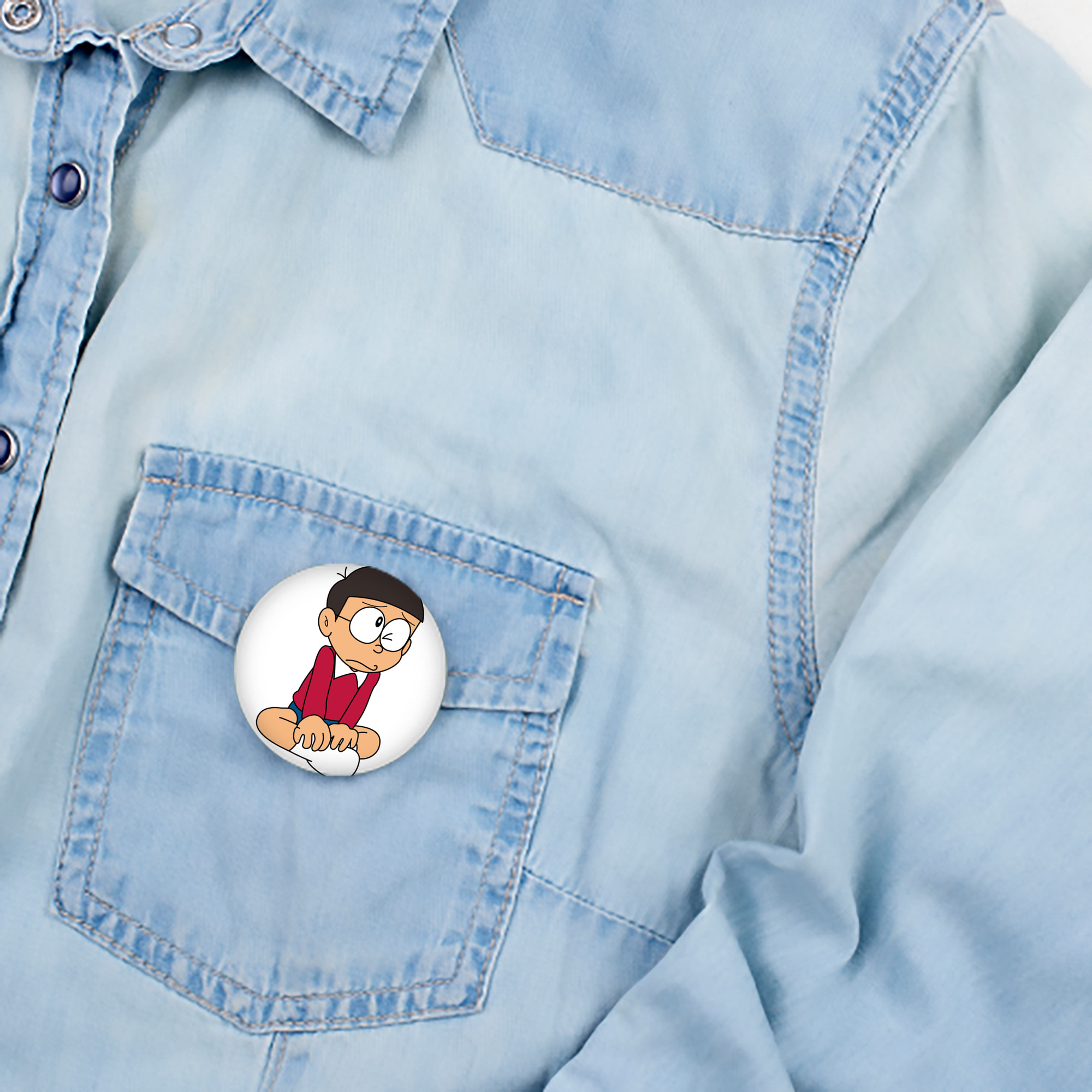 ドラえもん 野比 のび太 Doraemon Nobita Nobi 6cm 缶バッジ 複数セット