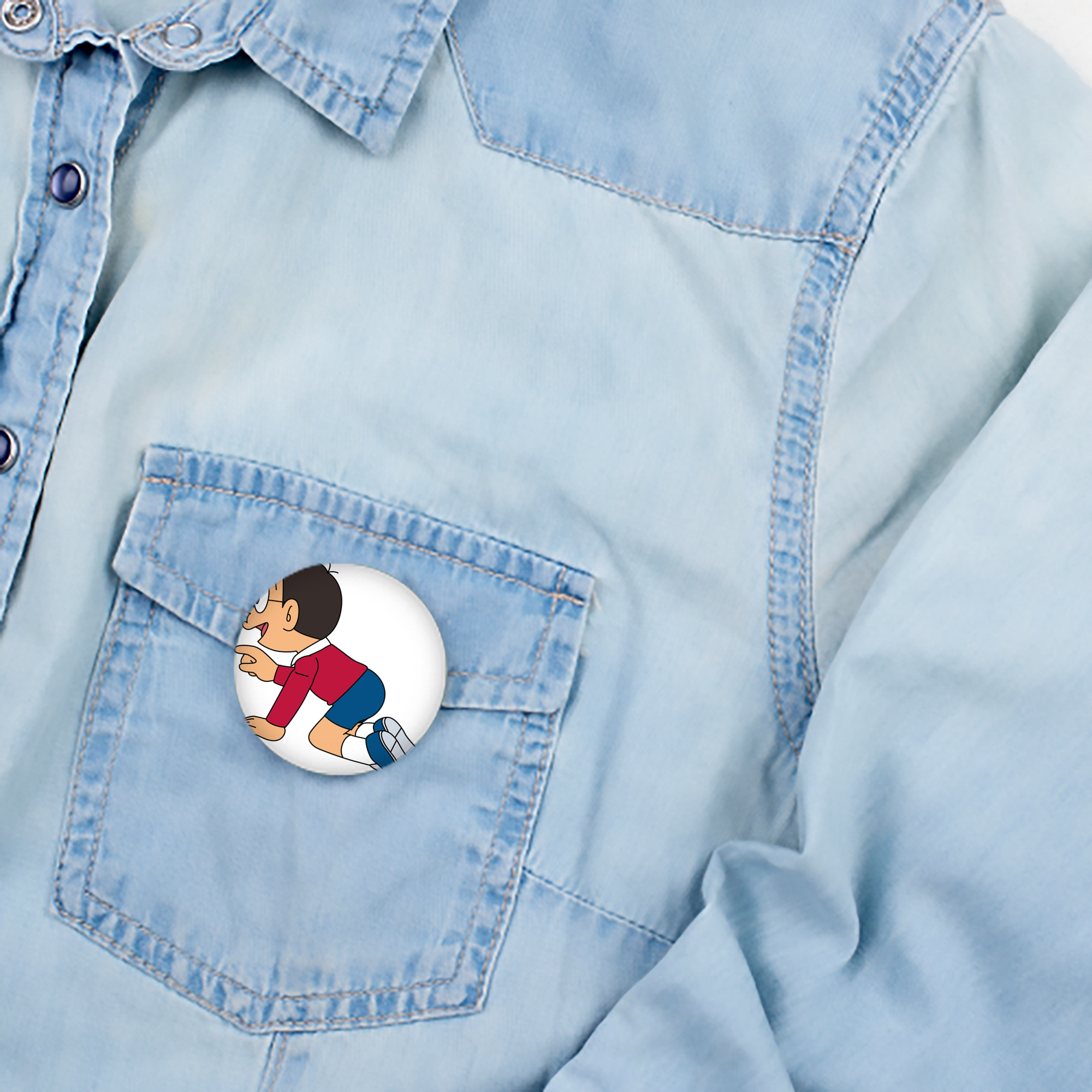 ドラえもん 野比 のび太 Doraemon Nobita Nobi 6cm 缶バッジ 複数セット