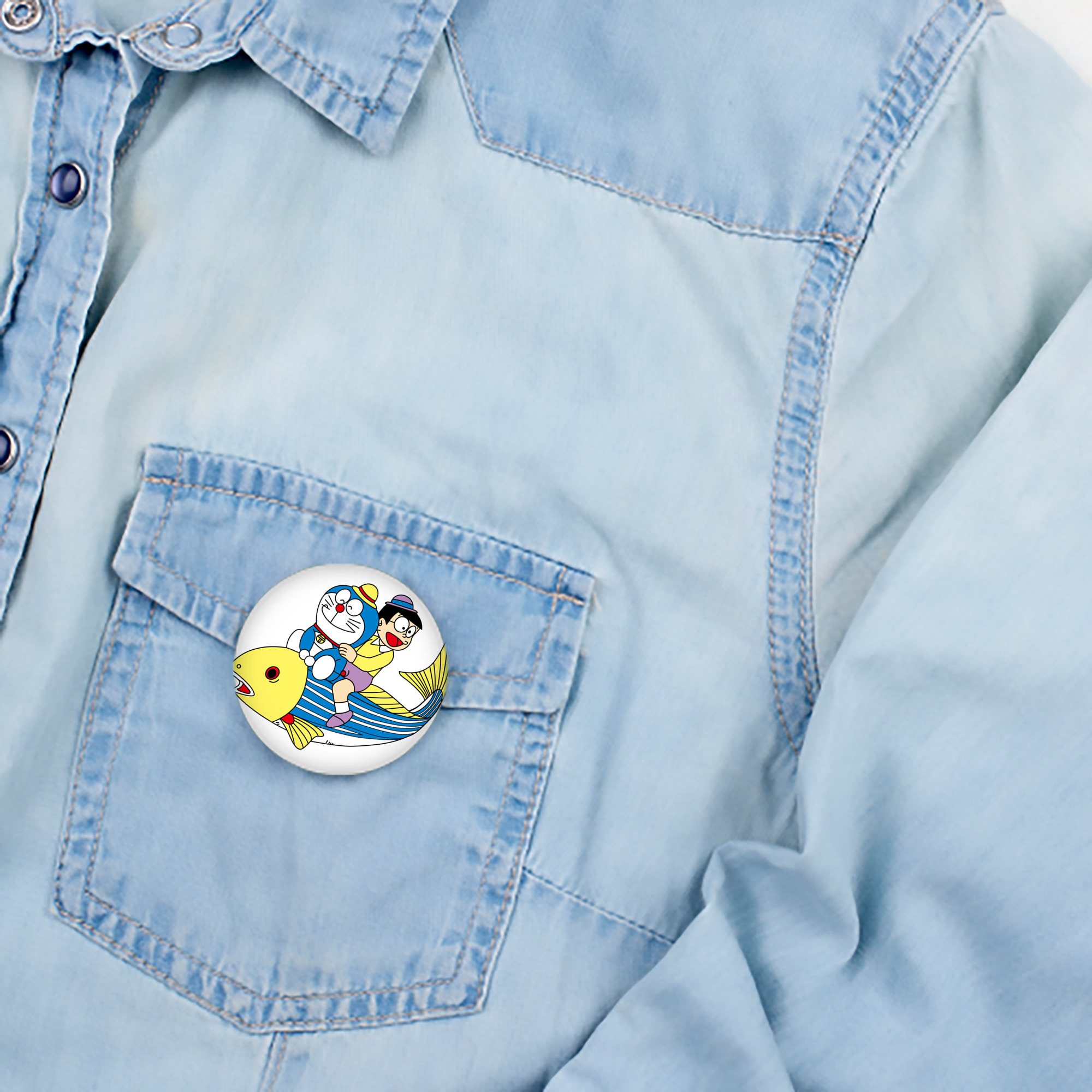 ドラえもん 野比 のび太 Doraemon Nobita Nobi 6cm 缶バッジ 複数セット