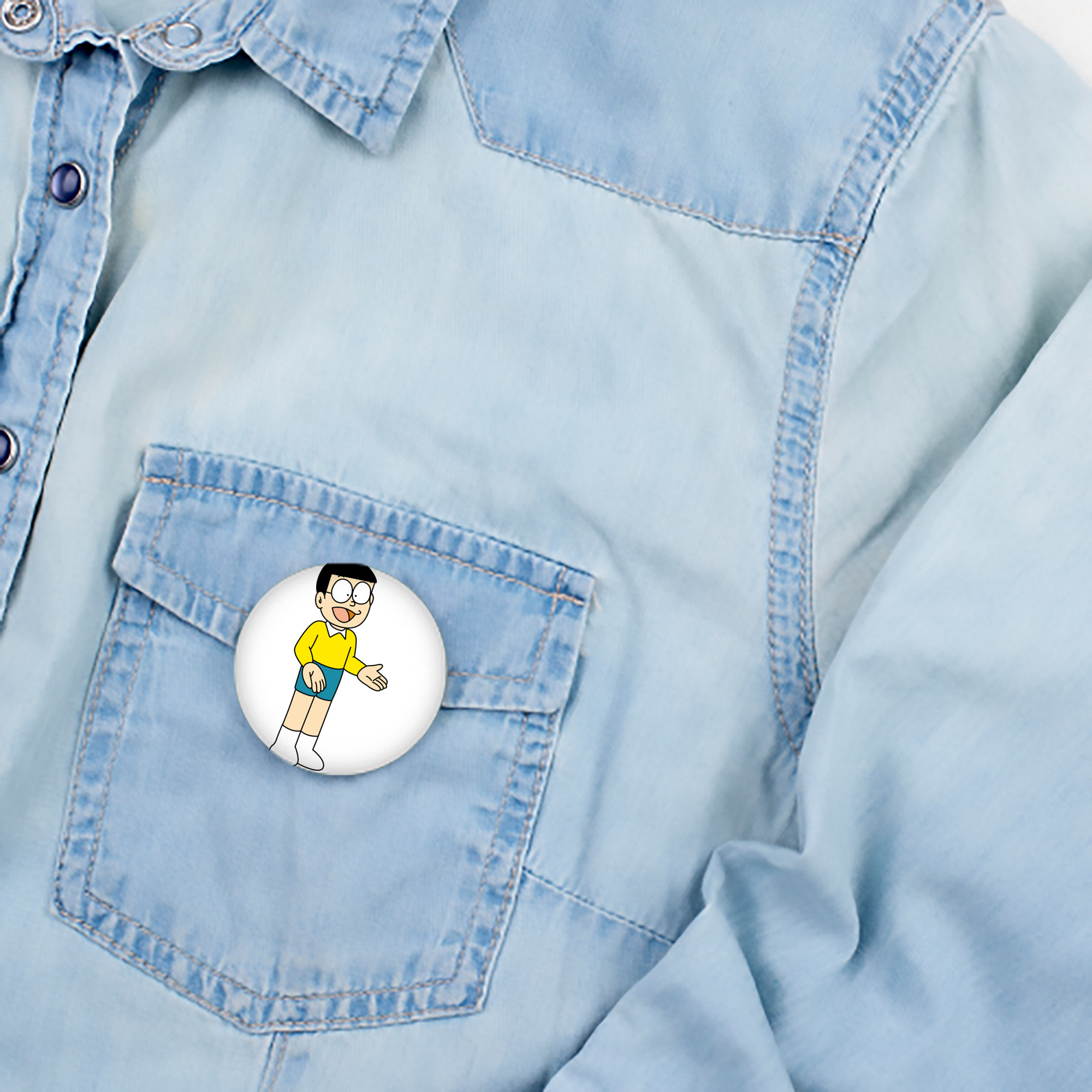 ドラえもん 野比 のび太 Doraemon Nobita Nobi 6cm 缶バッジ 複数セット
