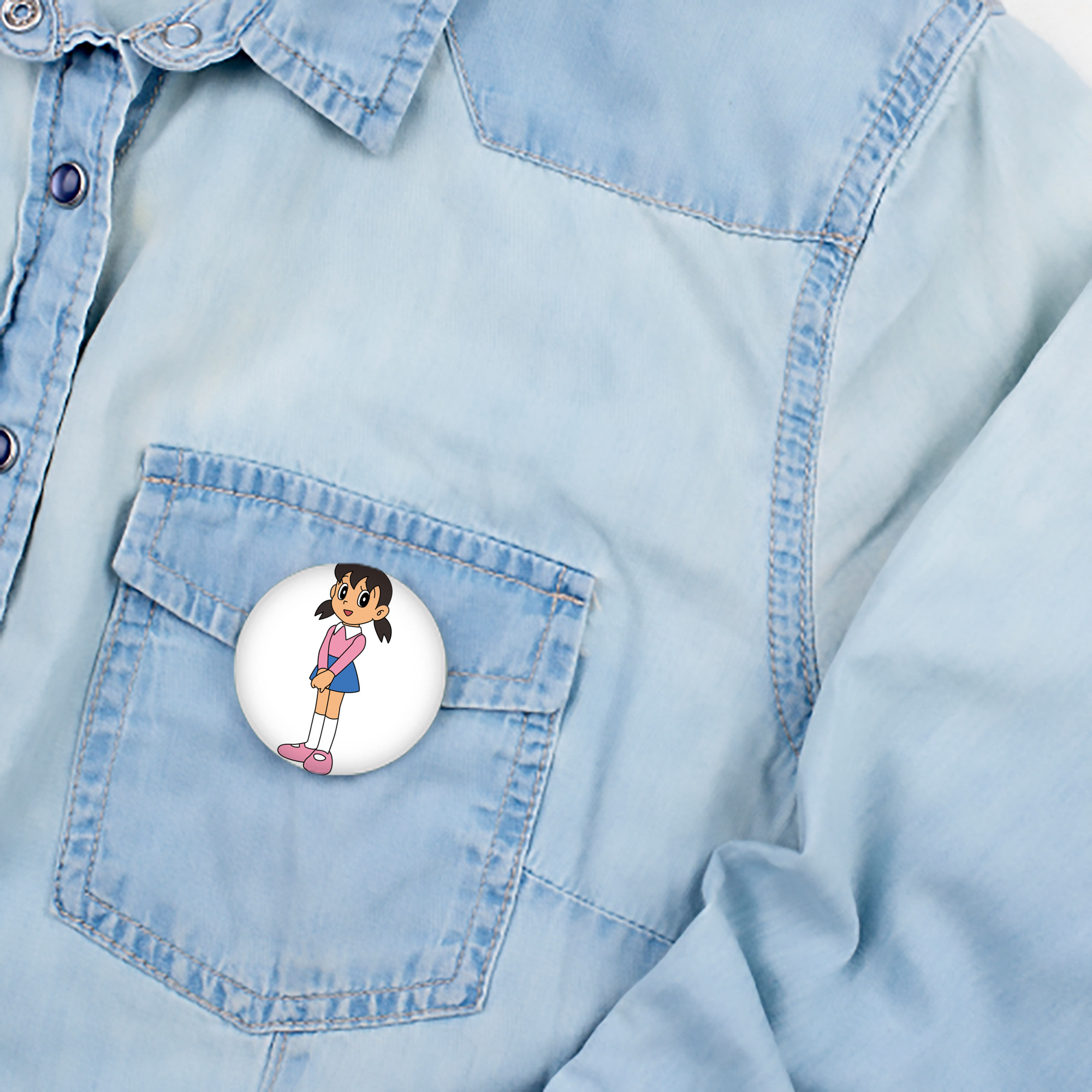 ドラえもん みなもと しずか Doraemon Shizuka Minamoto 6cm 缶バッジ 複数セット